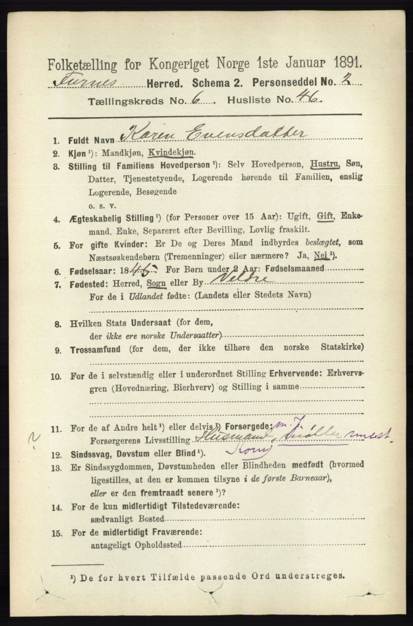 RA, Census 1891 for 0413 Furnes herred, 1891, p. 4339