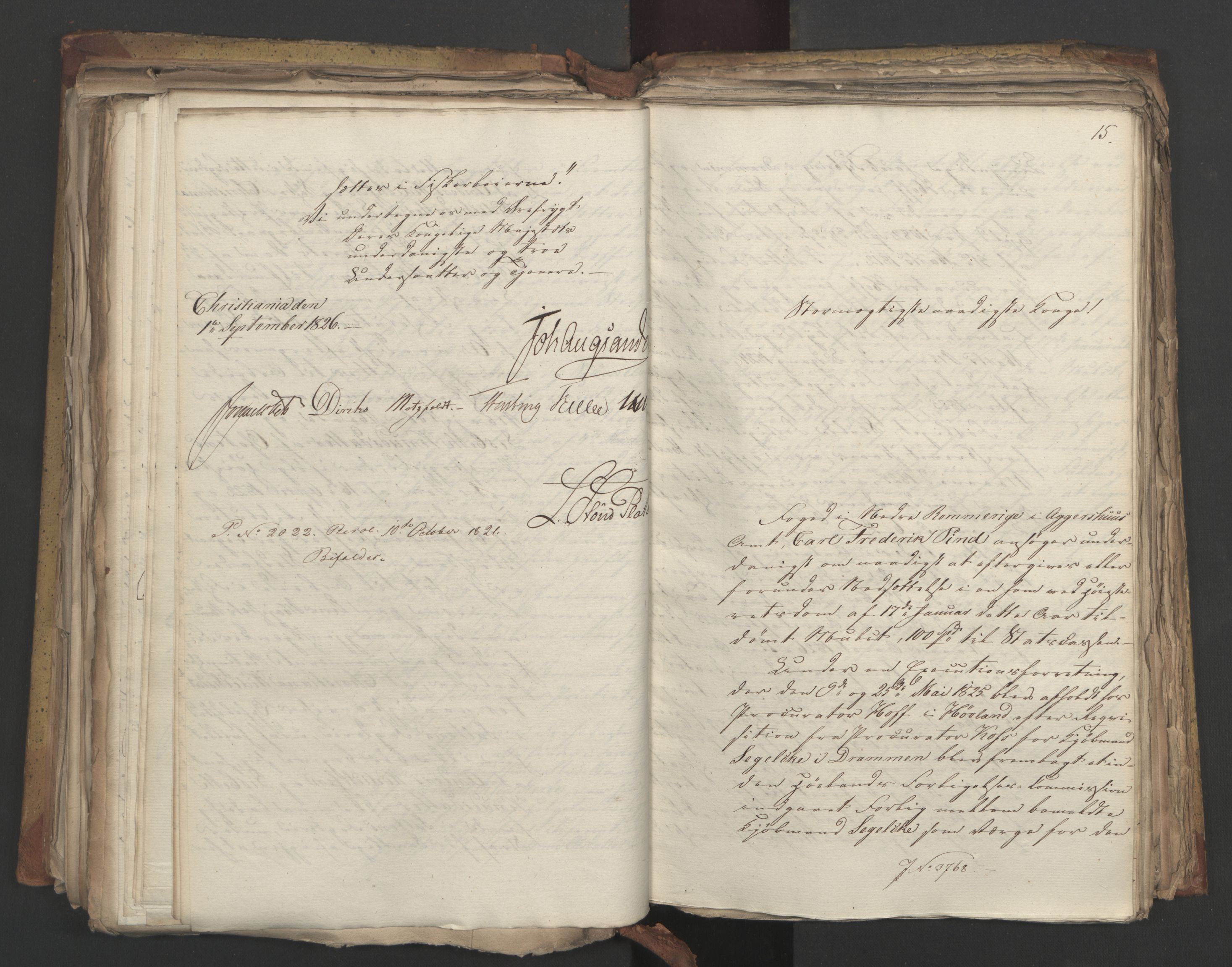 Statsrådsavdelingen i Stockholm, AV/RA-S-1003/D/Da/L0048: Regjeringsinnstillinger nr. 3600-3859, 1826, p. 290