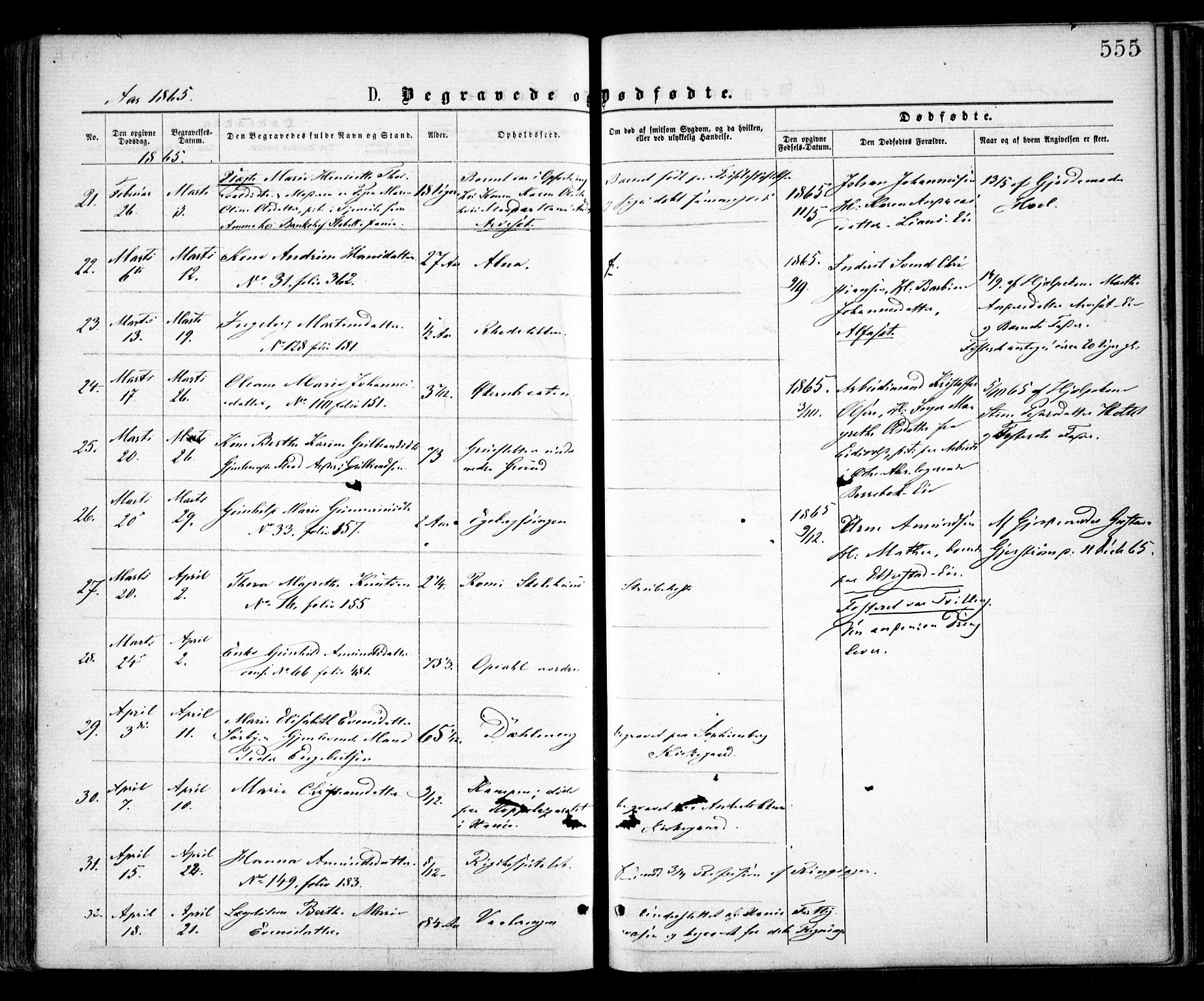 Østre Aker prestekontor Kirkebøker, AV/SAO-A-10840/F/Fa/L0001: Parish register (official) no. I 1, 1861-1869, p. 555