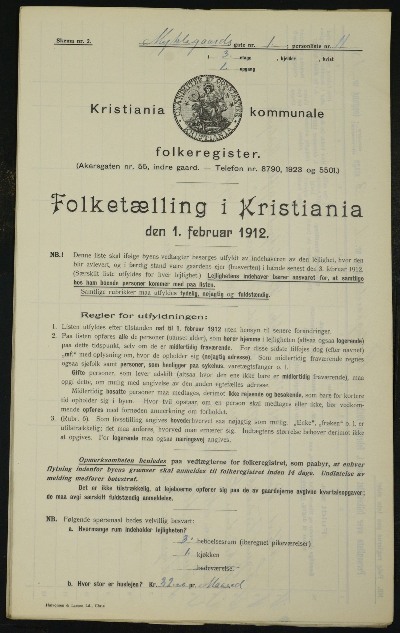 OBA, Municipal Census 1912 for Kristiania, 1912, p. 68716