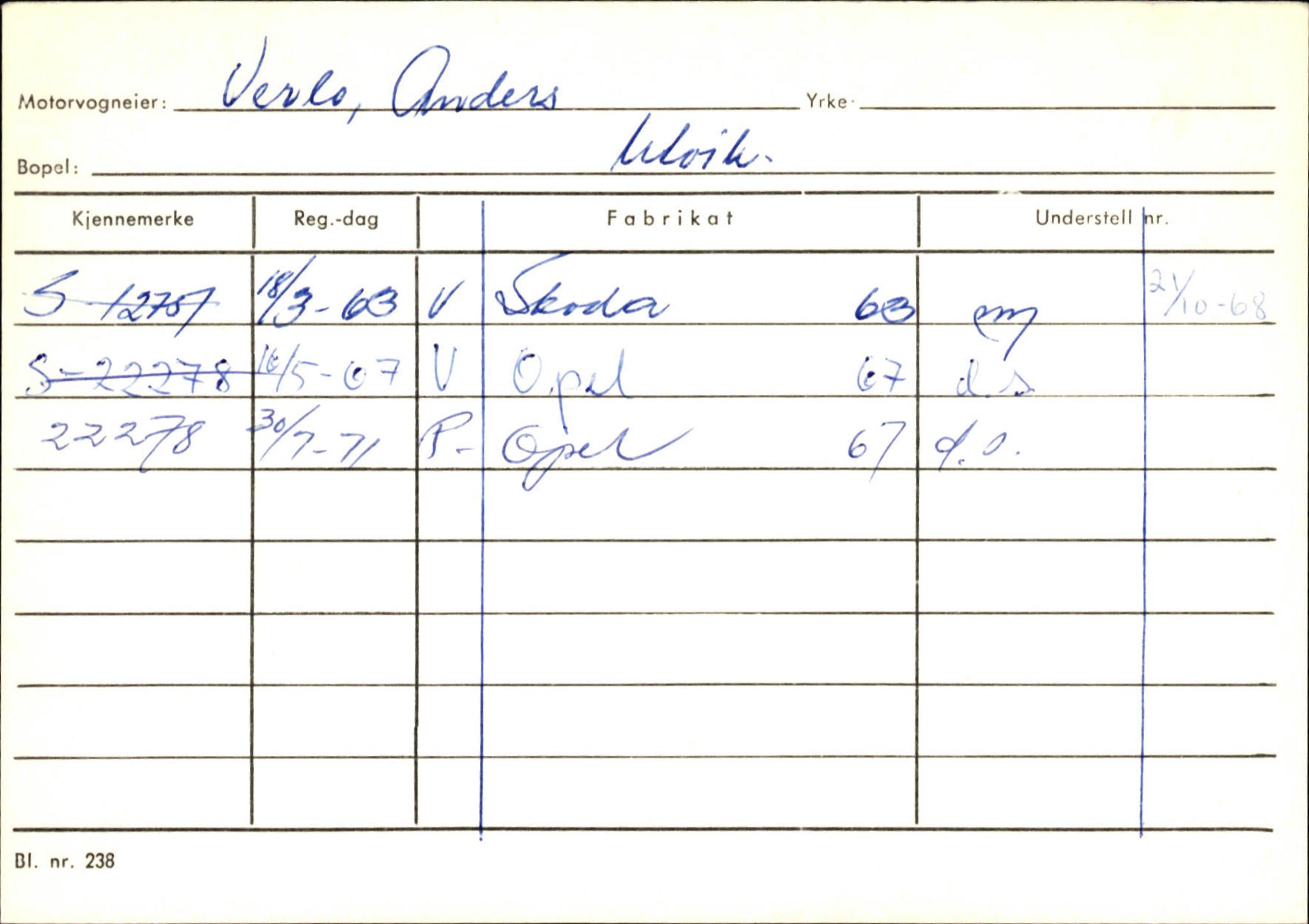 Statens vegvesen, Sogn og Fjordane vegkontor, AV/SAB-A-5301/4/F/L0131: Eigarregister Høyanger P-Å. Stryn S-Å, 1945-1975, p. 2277