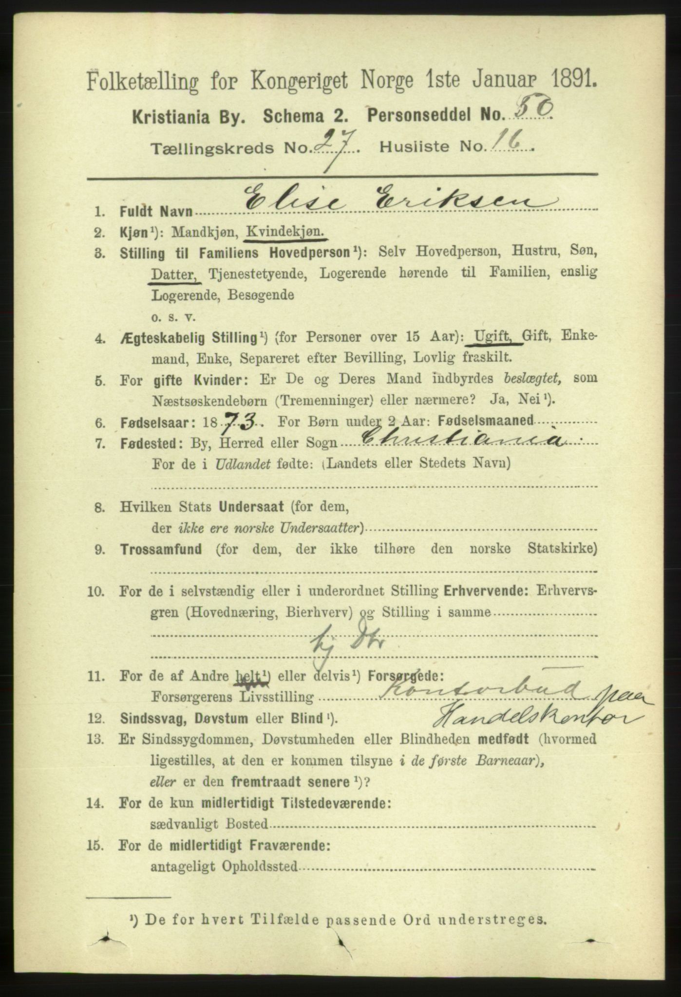 RA, 1891 census for 0301 Kristiania, 1891, p. 14193