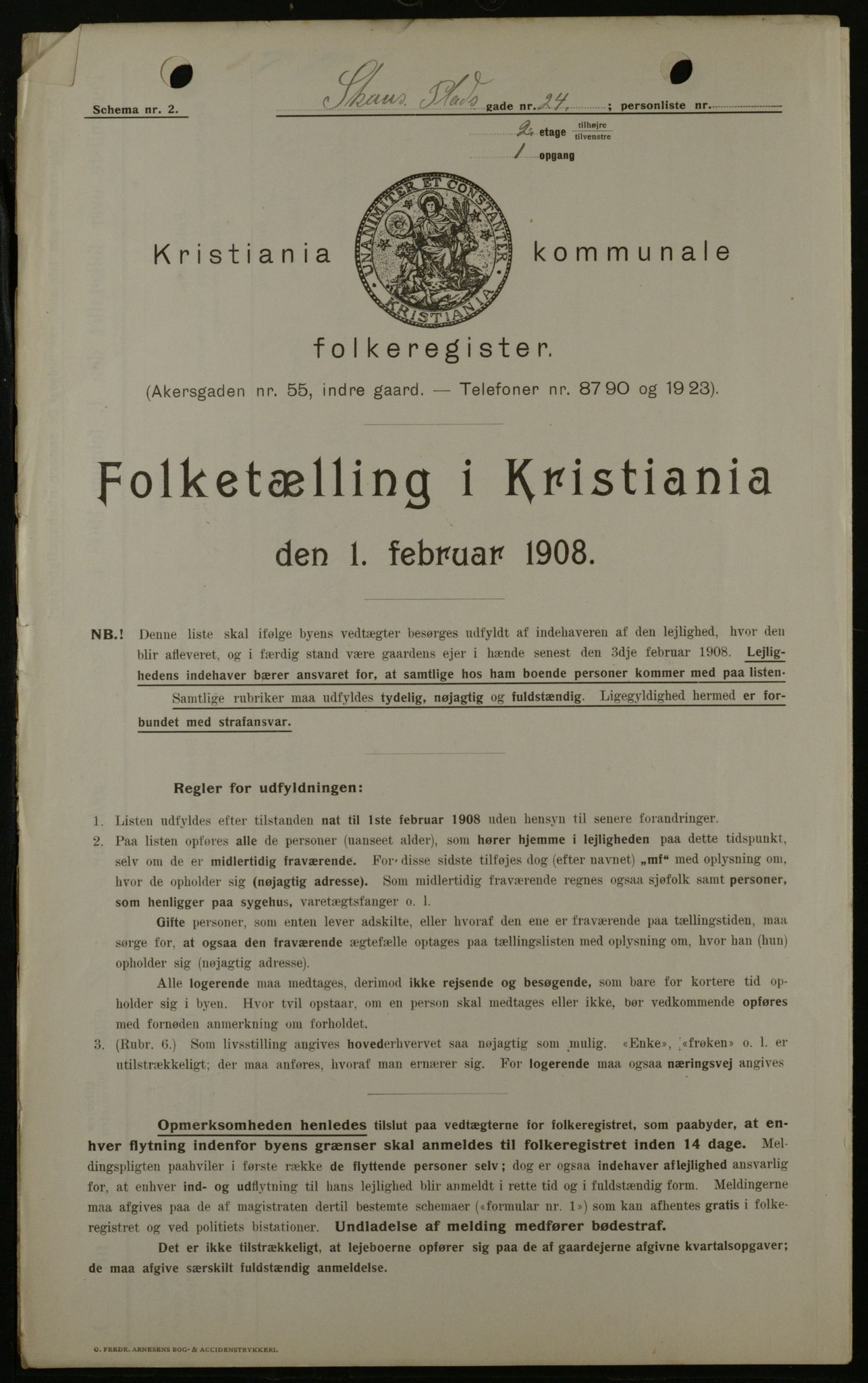 OBA, Municipal Census 1908 for Kristiania, 1908, p. 81527