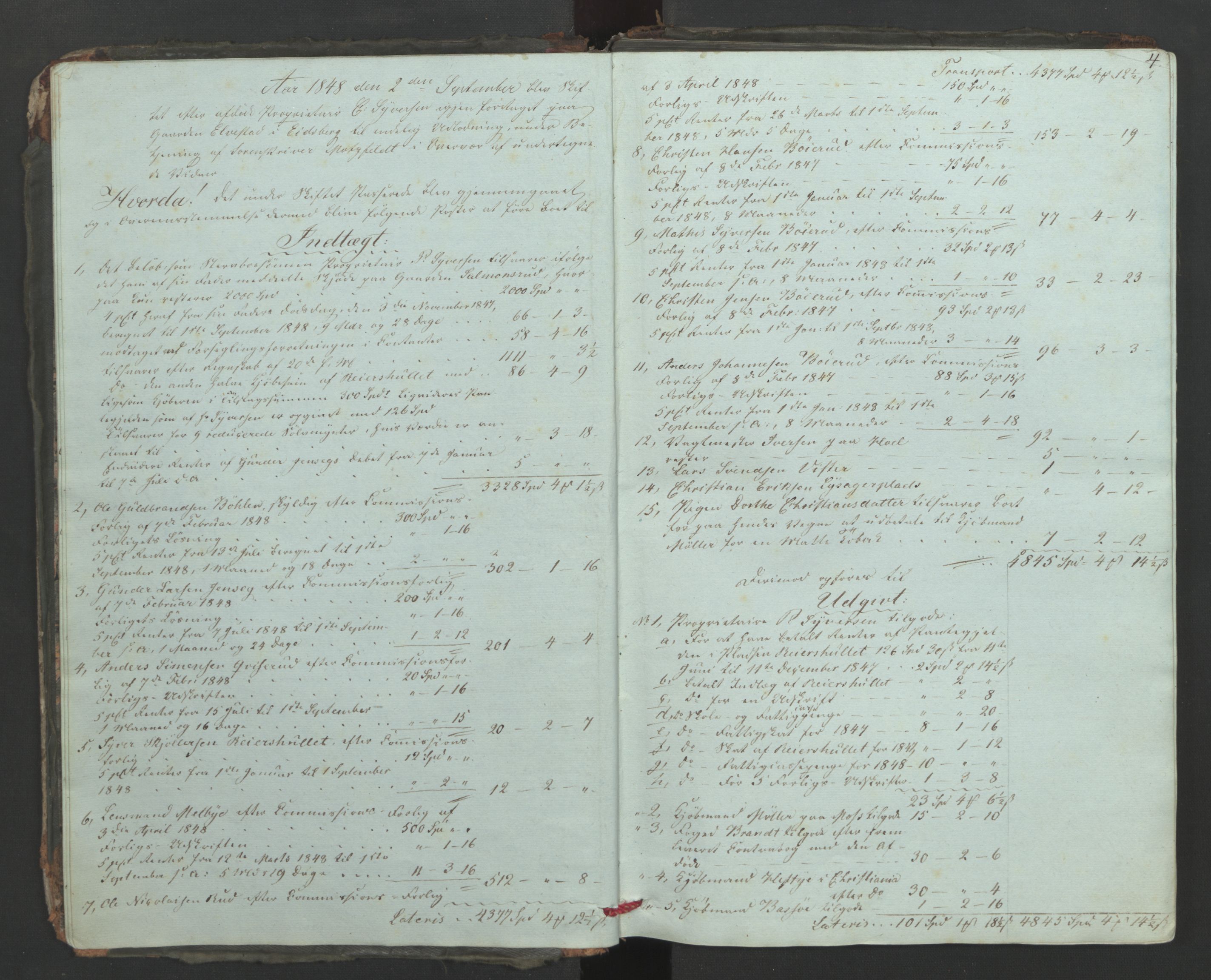 Rakkestad sorenskriveri, AV/SAO-A-10686/H/He/L0003: Skifteutlodningsprotokoller, 1848-1856, p. 3b-4a