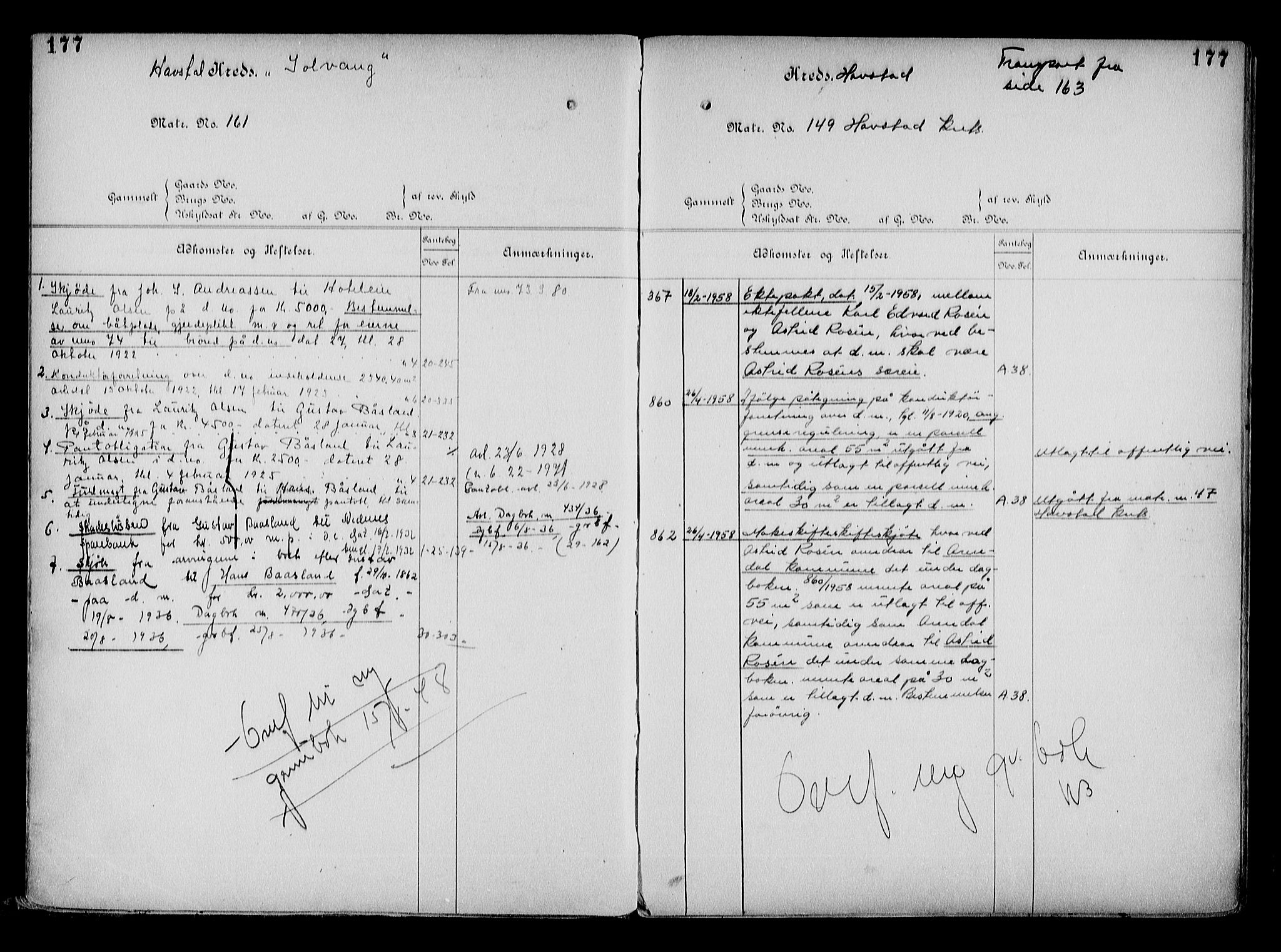 Arendal byfogd, AV/SAK-1222-0001/G/Ga/L0015: Mortgage register no. 13, 1860-1960, p. 177