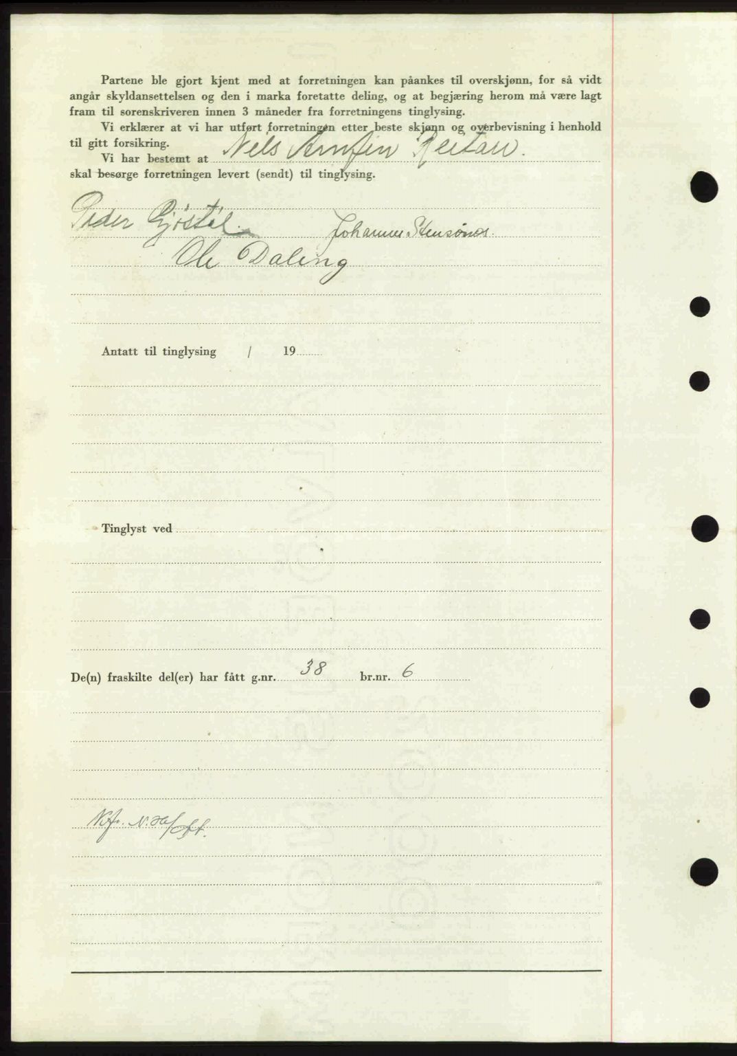 Nordmøre sorenskriveri, AV/SAT-A-4132/1/2/2Ca: Mortgage book no. A103, 1946-1947, Diary no: : 206/1947