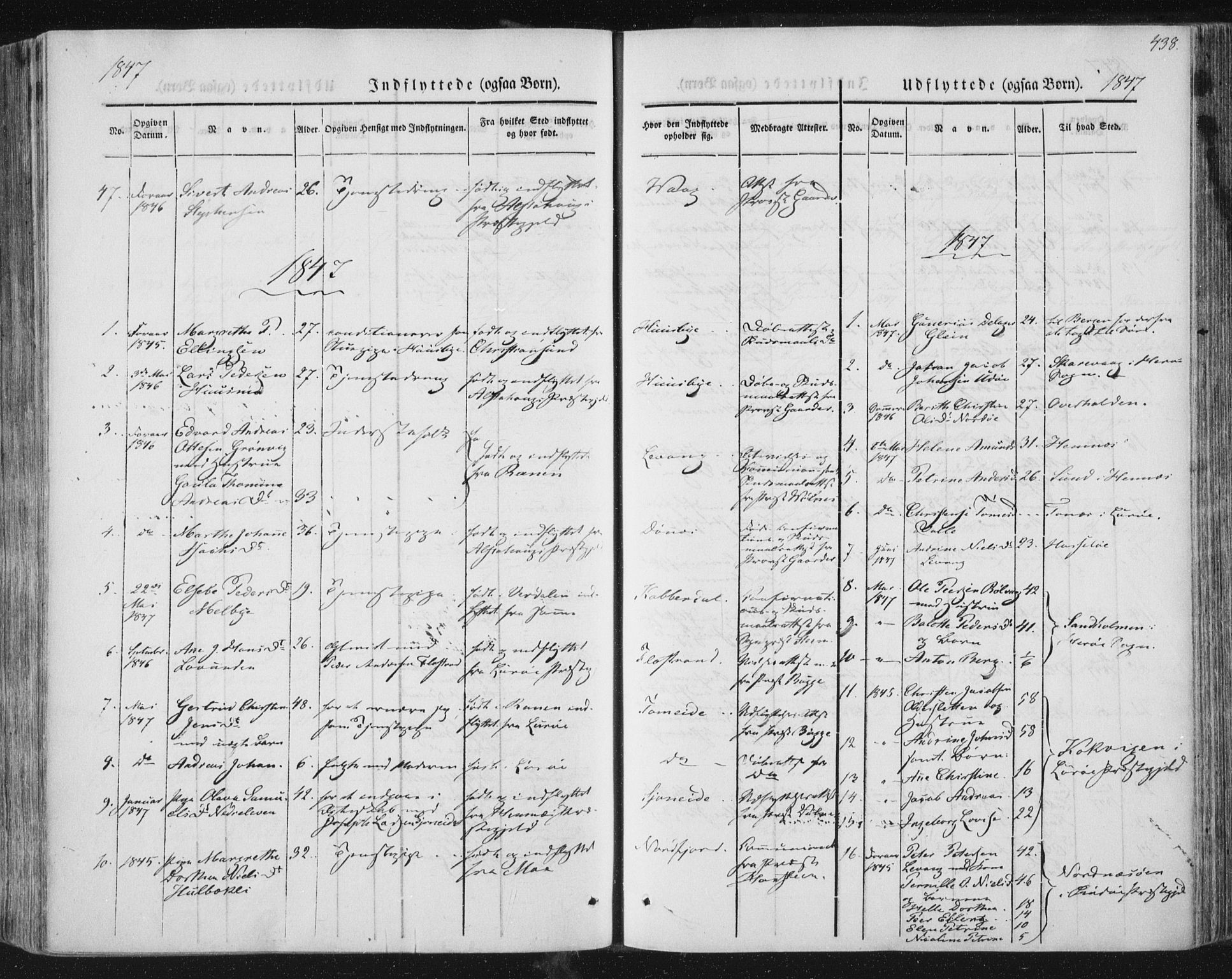 Ministerialprotokoller, klokkerbøker og fødselsregistre - Nordland, AV/SAT-A-1459/838/L0549: Parish register (official) no. 838A07, 1840-1854, p. 438