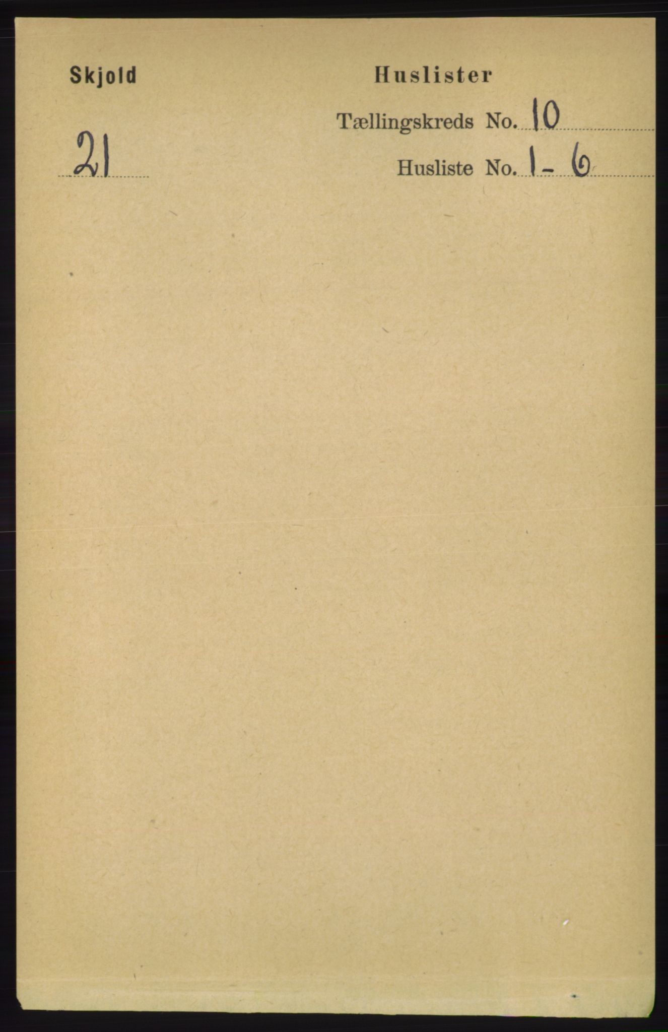 RA, 1891 census for 1154 Skjold, 1891, p. 1990