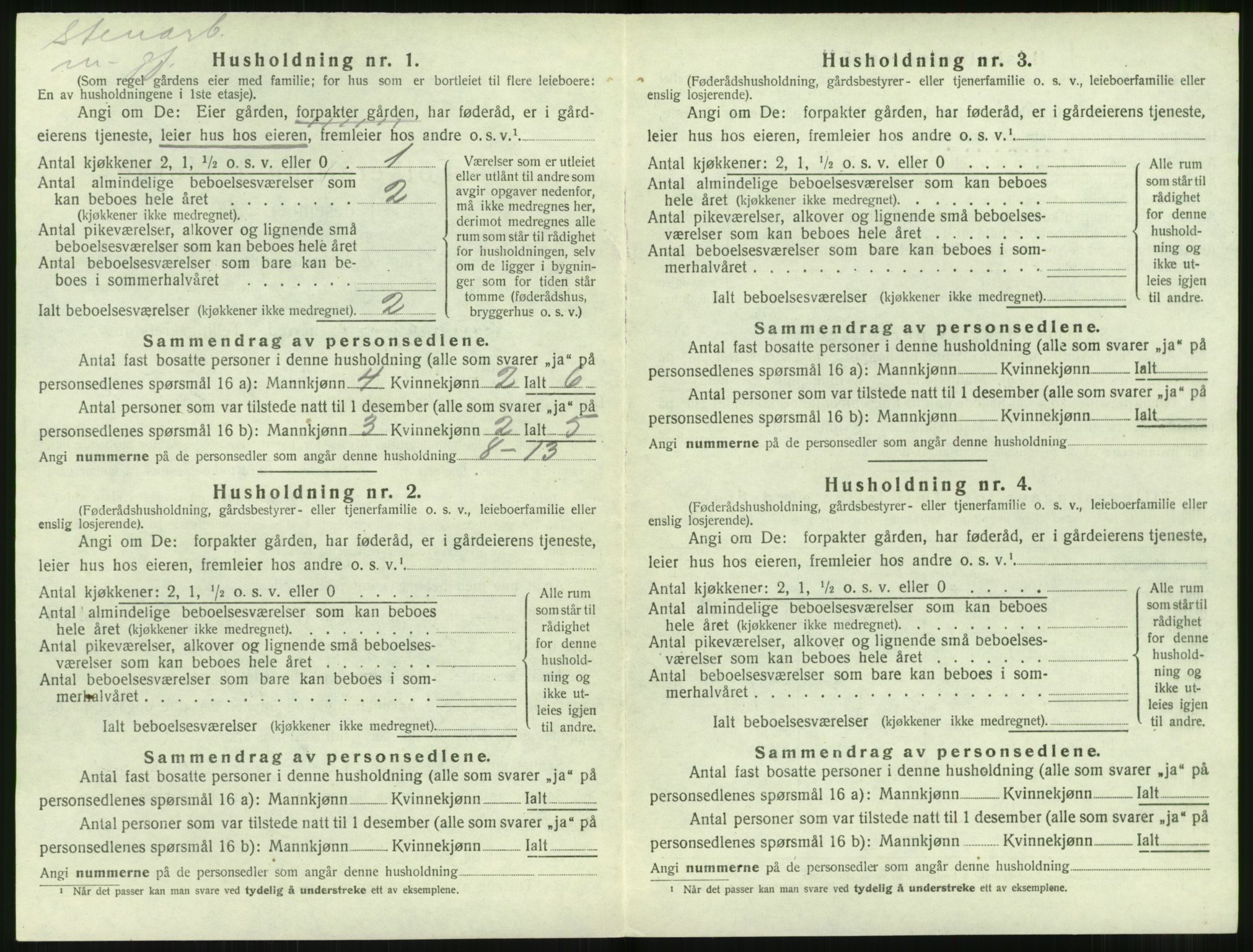 SAT, 1920 census for Hjørundfjord, 1920, p. 314