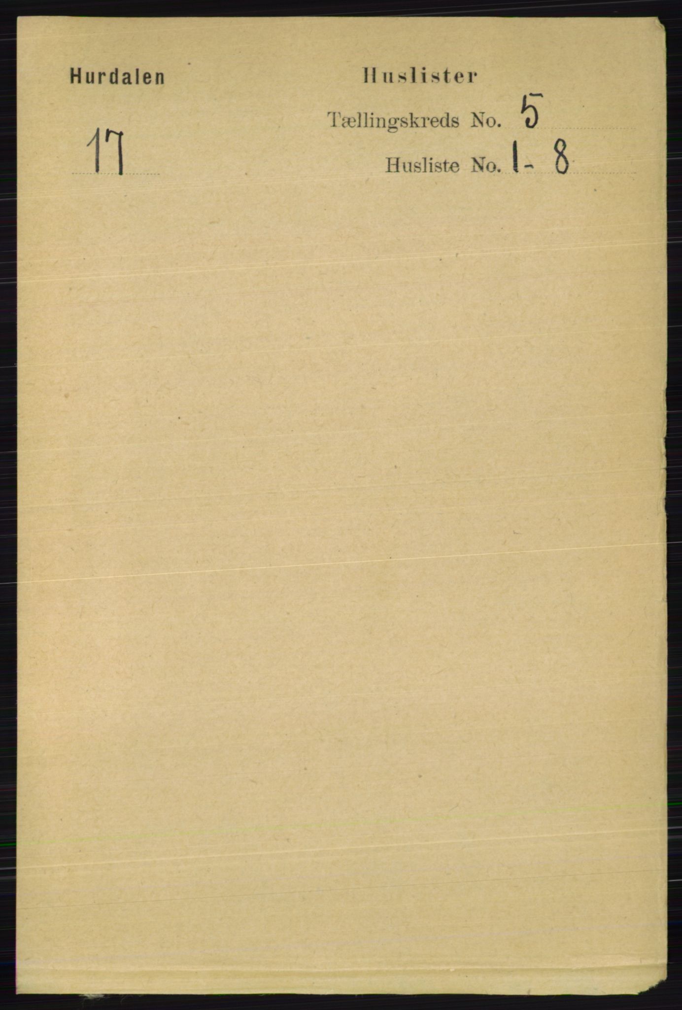RA, 1891 census for 0239 Hurdal, 1891, p. 2007