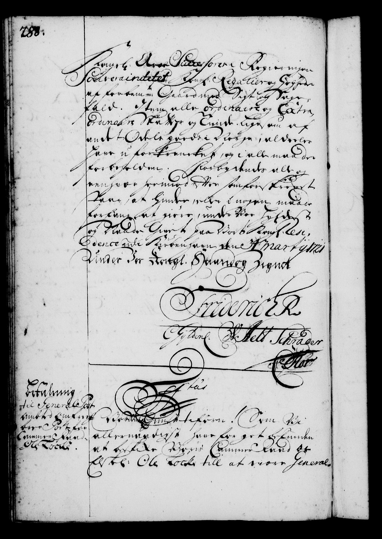 Rentekammeret, Kammerkanselliet, AV/RA-EA-3111/G/Gg/Gga/L0001: Norsk ekspedisjonsprotokoll med register (merket RK 53.1), 1720-1723, p. 288