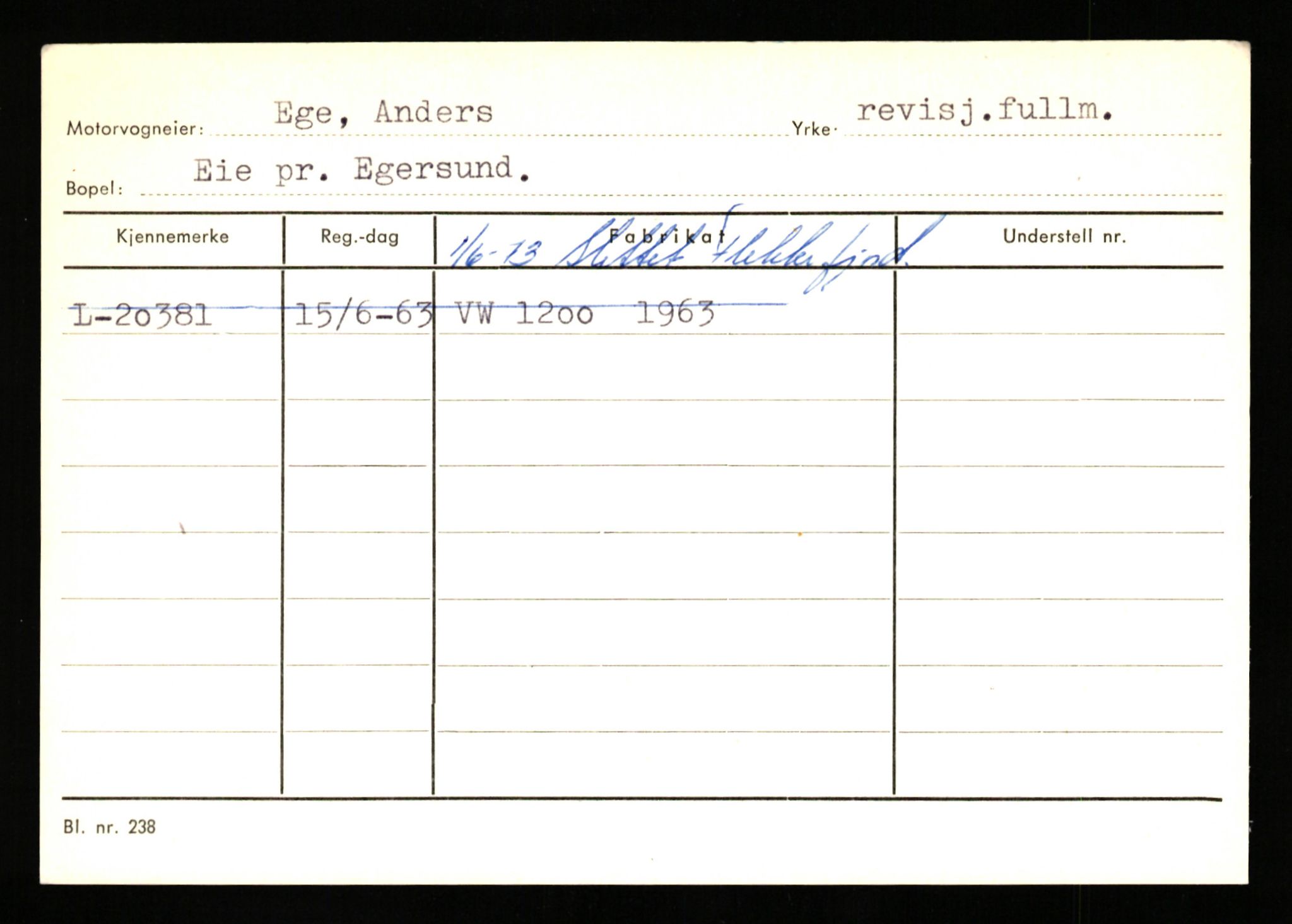 Stavanger trafikkstasjon, AV/SAST-A-101942/0/H/L0006: Dalva - Egersund, 1930-1971, p. 1847