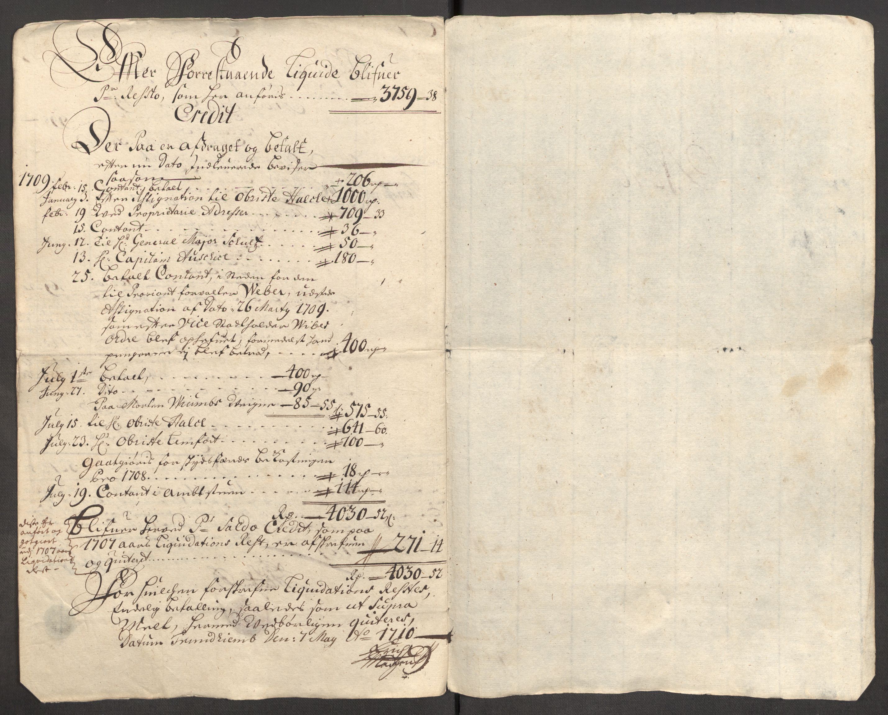 Rentekammeret inntil 1814, Reviderte regnskaper, Fogderegnskap, AV/RA-EA-4092/R63/L4316: Fogderegnskap Inderøy, 1708, p. 16