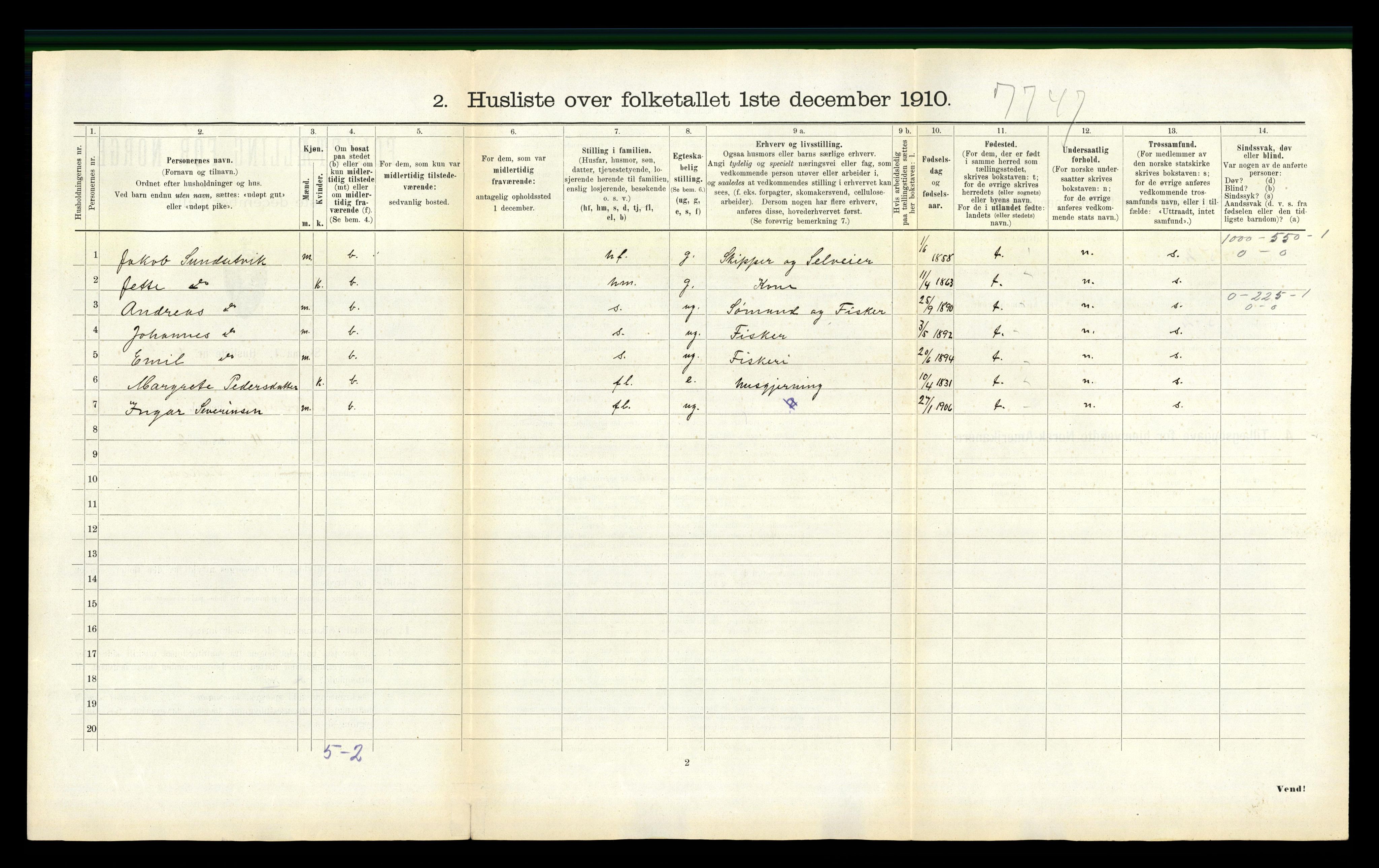 RA, 1910 census for Mosvik, 1910, p. 139