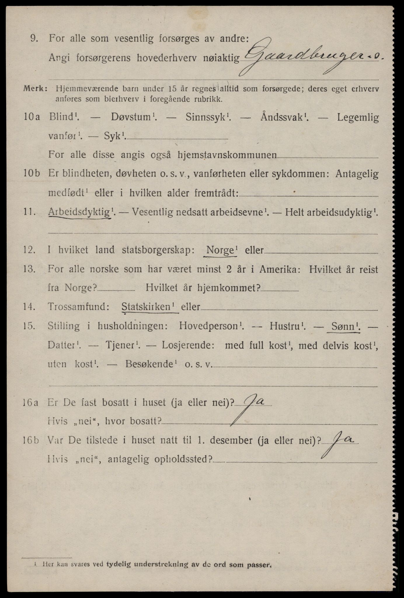 SAST, 1920 census for Eigersund, 1920, p. 4998