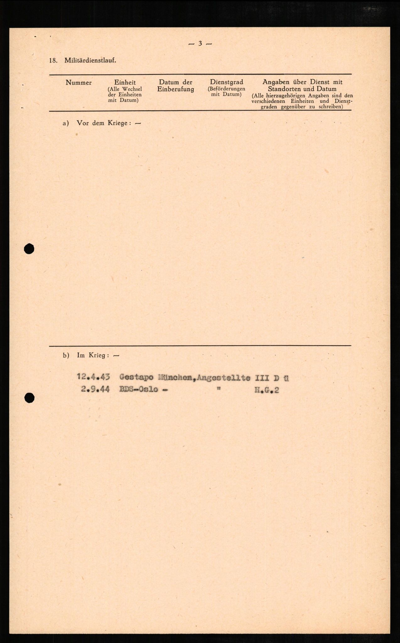 Forsvaret, Forsvarets overkommando II, RA/RAFA-3915/D/Db/L0007: CI Questionaires. Tyske okkupasjonsstyrker i Norge. Tyskere., 1945-1946, p. 177