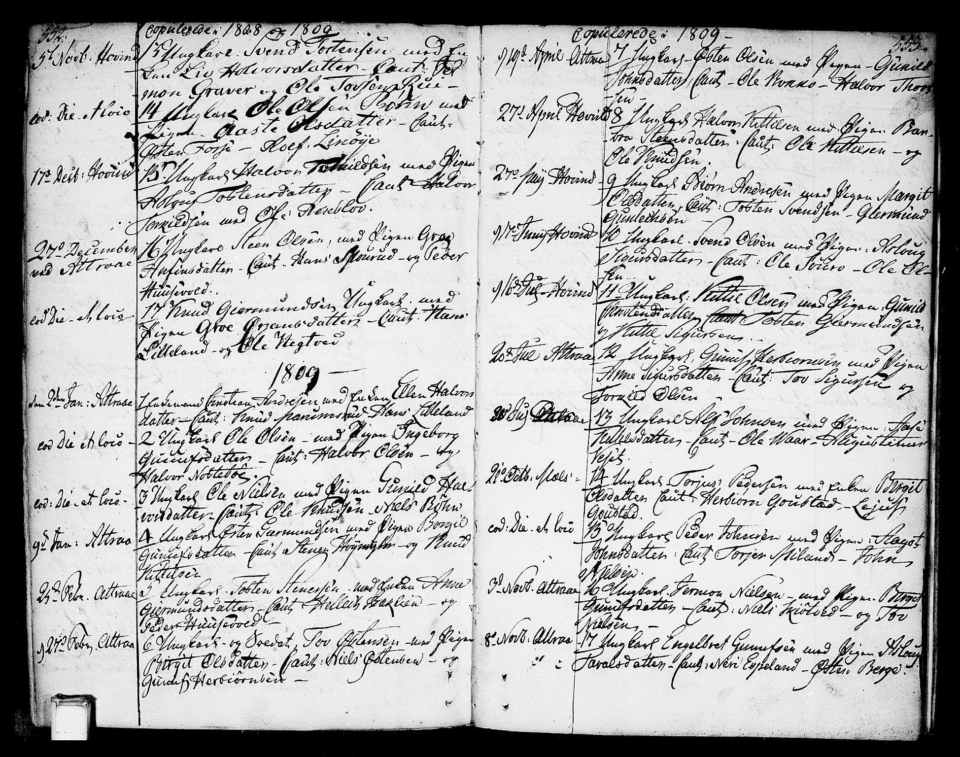 Tinn kirkebøker, AV/SAKO-A-308/F/Fa/L0002: Parish register (official) no. I 2, 1757-1810, p. 552-553