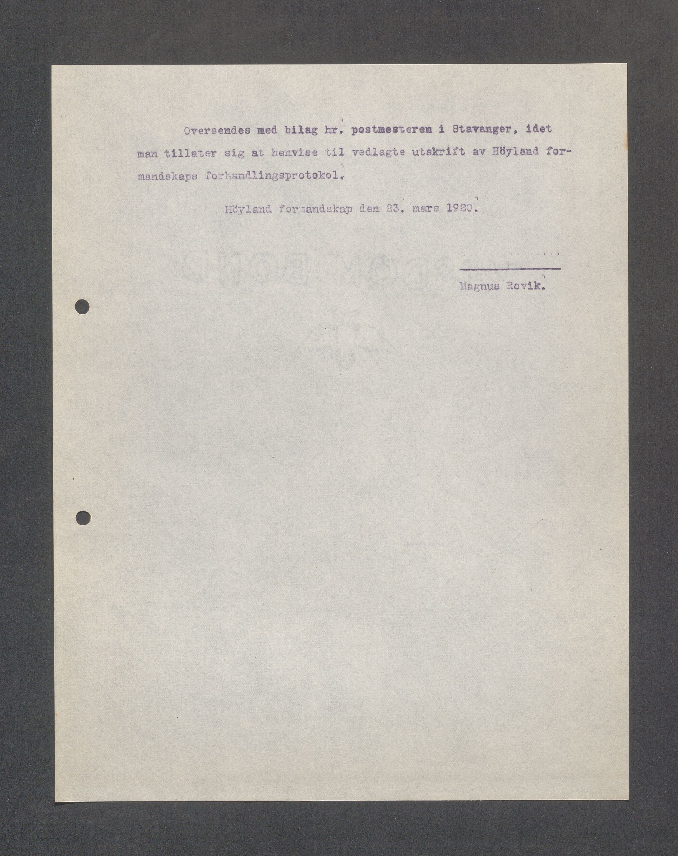 Høyland kommune - Formannskapet, IKAR/K-100046/B/L0005: Kopibok, 1918-1921, p. 522