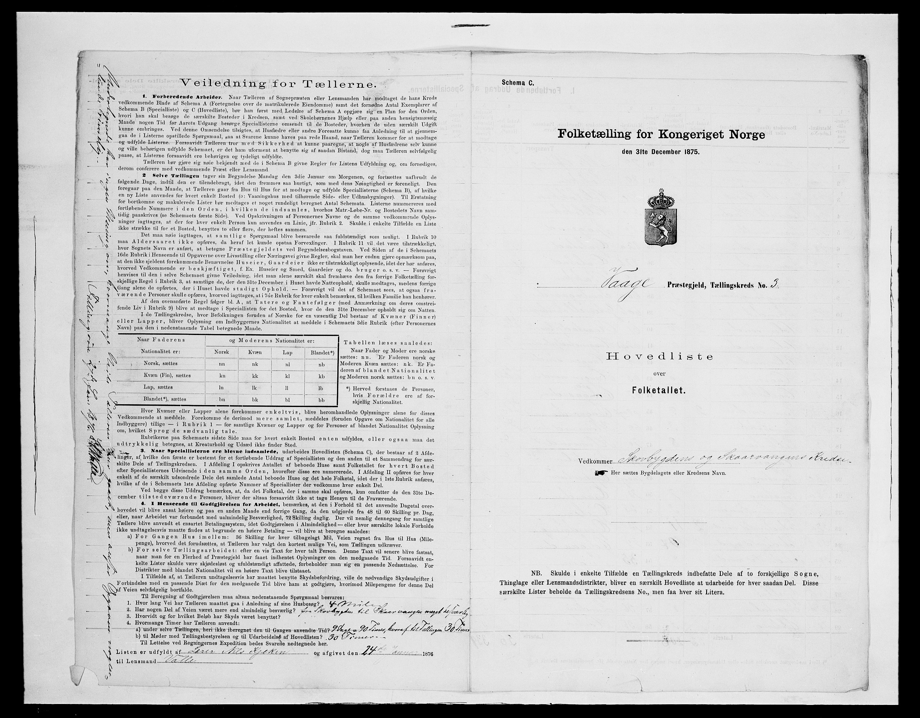 SAH, 1875 census for 0515P Vågå, 1875, p. 38