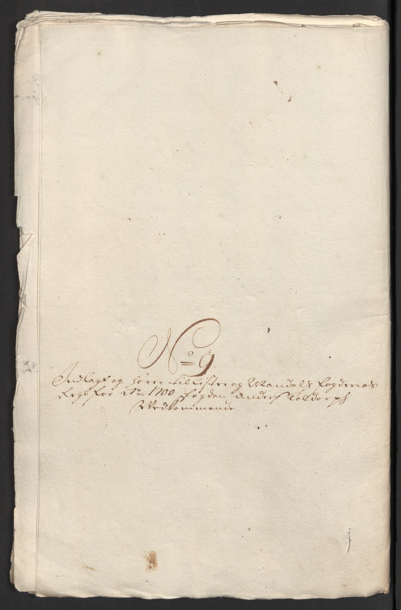 Rentekammeret inntil 1814, Reviderte regnskaper, Fogderegnskap, AV/RA-EA-4092/R43/L2548: Fogderegnskap Lista og Mandal, 1700, p. 101