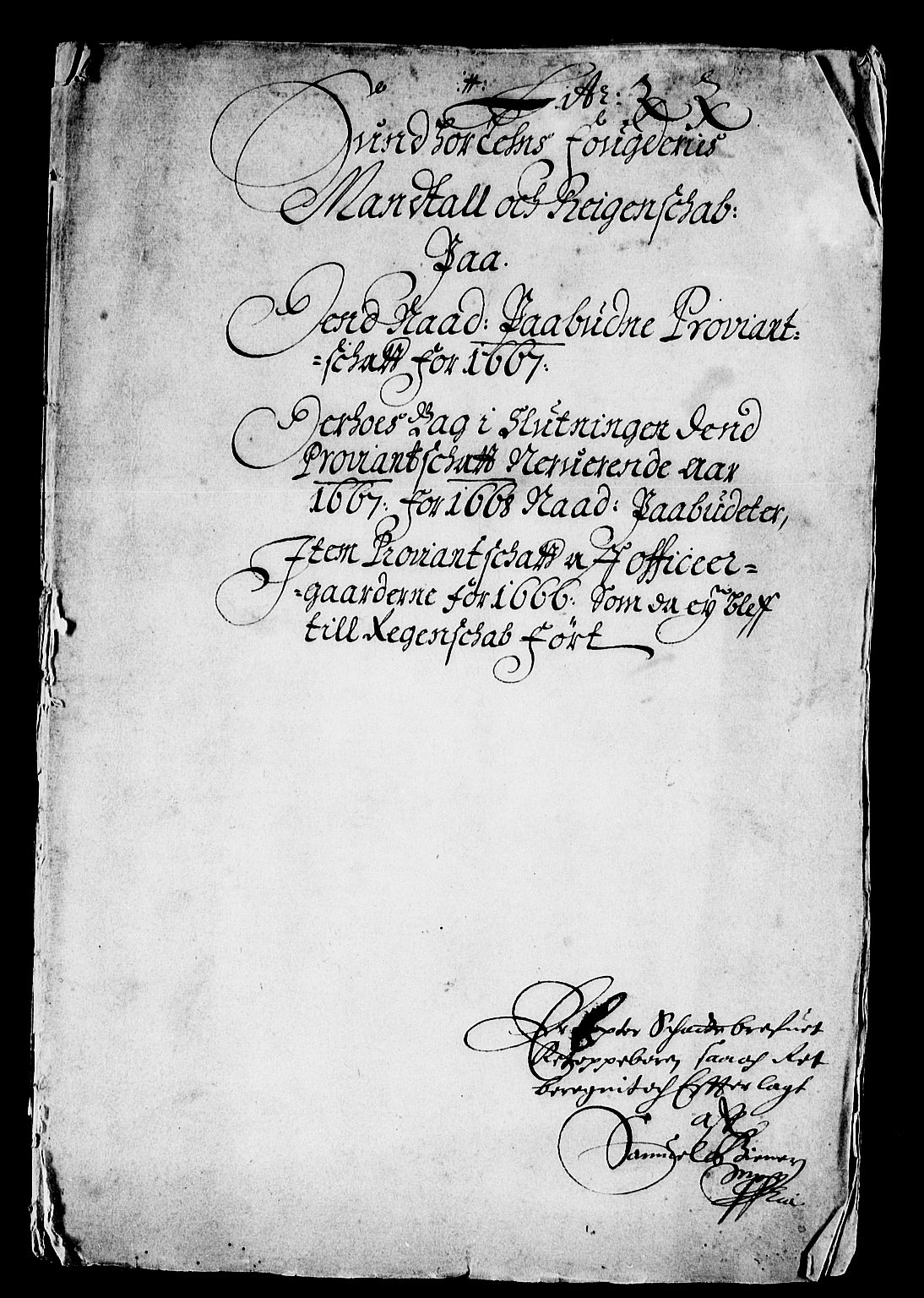 Rentekammeret inntil 1814, Reviderte regnskaper, Stiftamtstueregnskaper, Bergen stiftamt, AV/RA-EA-6043/R/Rc/L0026: Bergen stiftamt, 1667