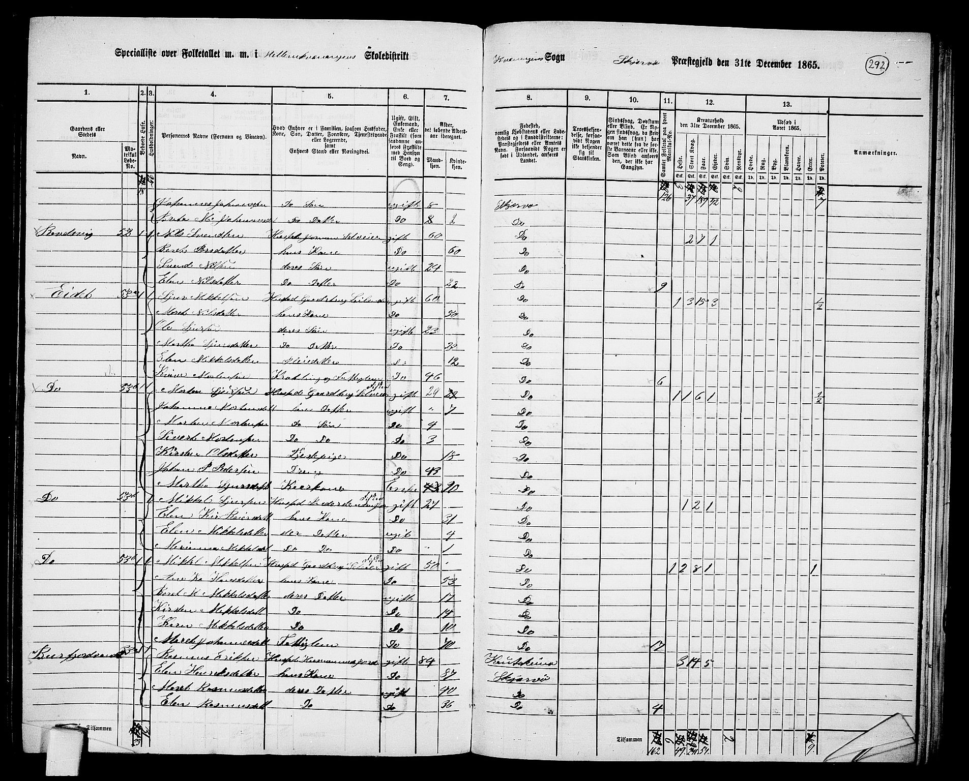 RA, 1865 census for Skjervøy, 1865, p. 166