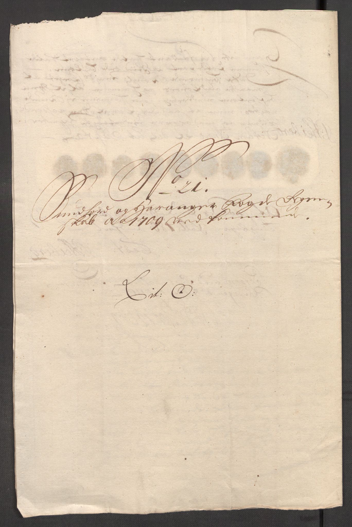 Rentekammeret inntil 1814, Reviderte regnskaper, Fogderegnskap, AV/RA-EA-4092/R48/L2986: Fogderegnskap Sunnhordland og Hardanger, 1709-1710, p. 160