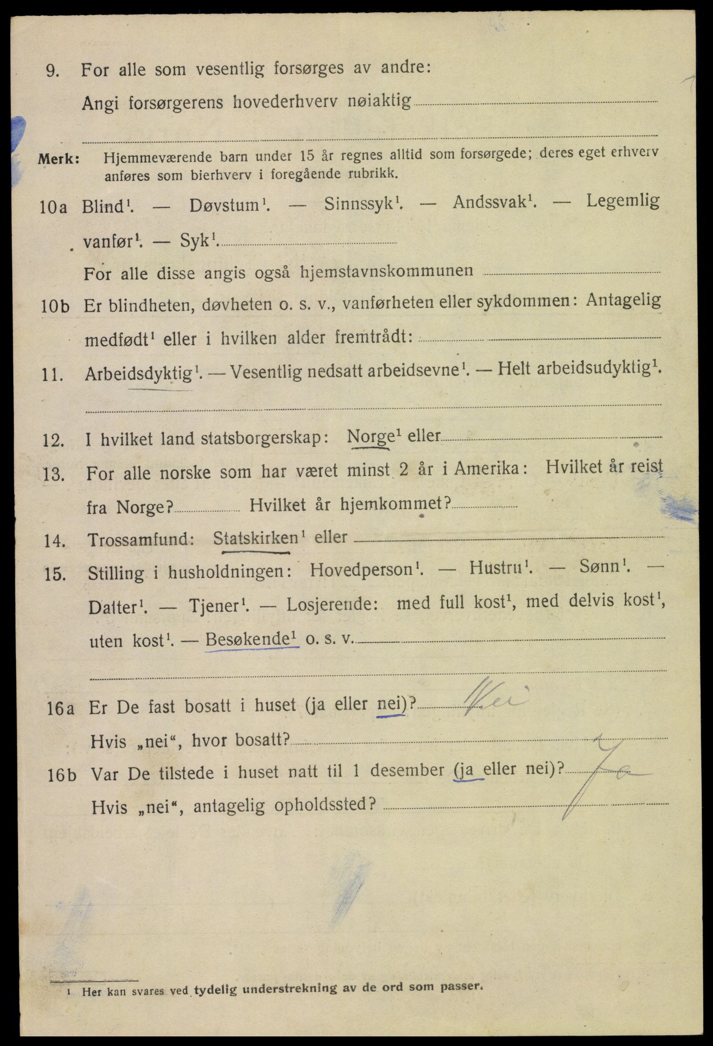 SAH, 1920 census for Hamar, 1920, p. 8672