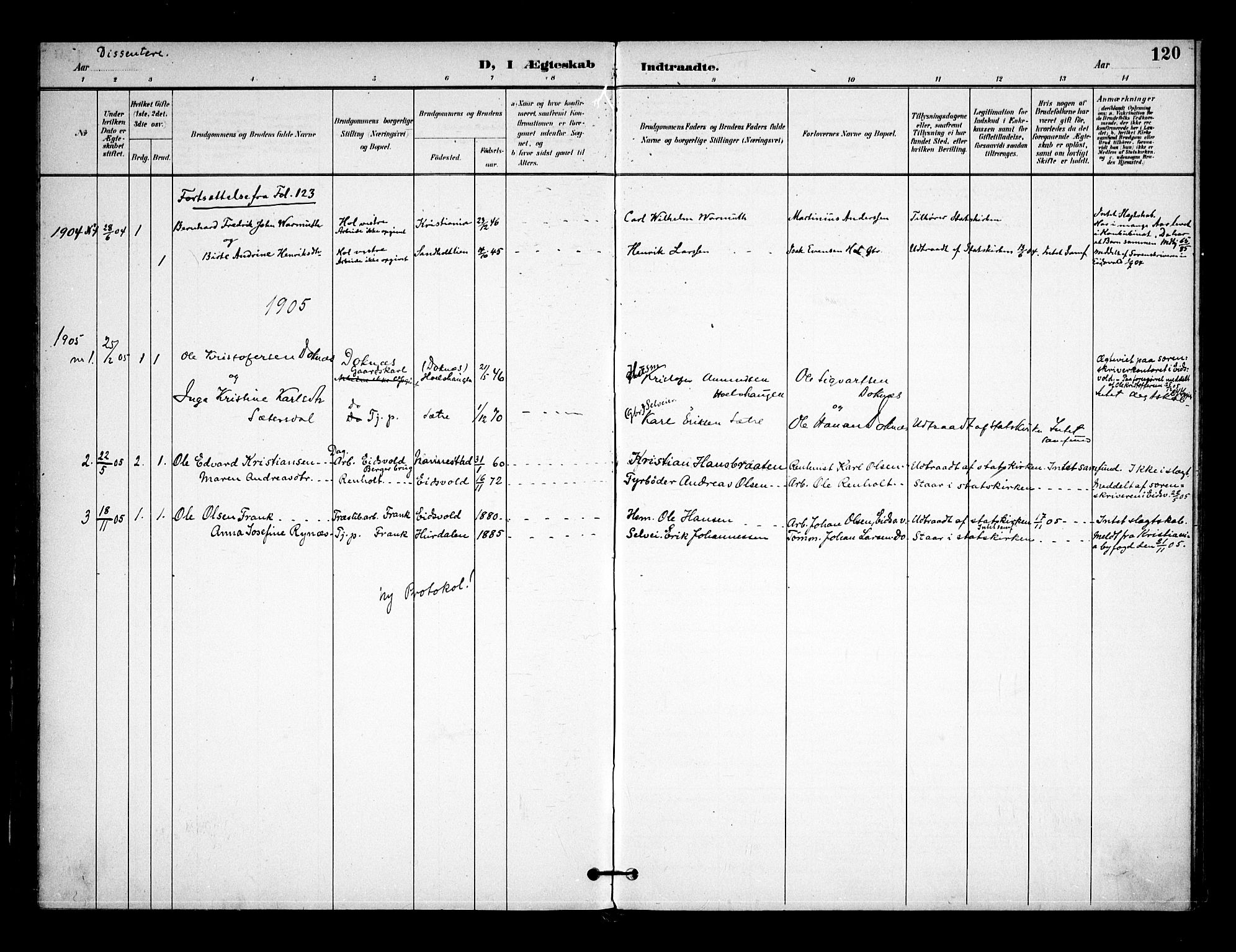 Eidsvoll prestekontor Kirkebøker, SAO/A-10888/F/Fa/L0005: Parish register (official) no. I 5, 1896-1906, p. 120