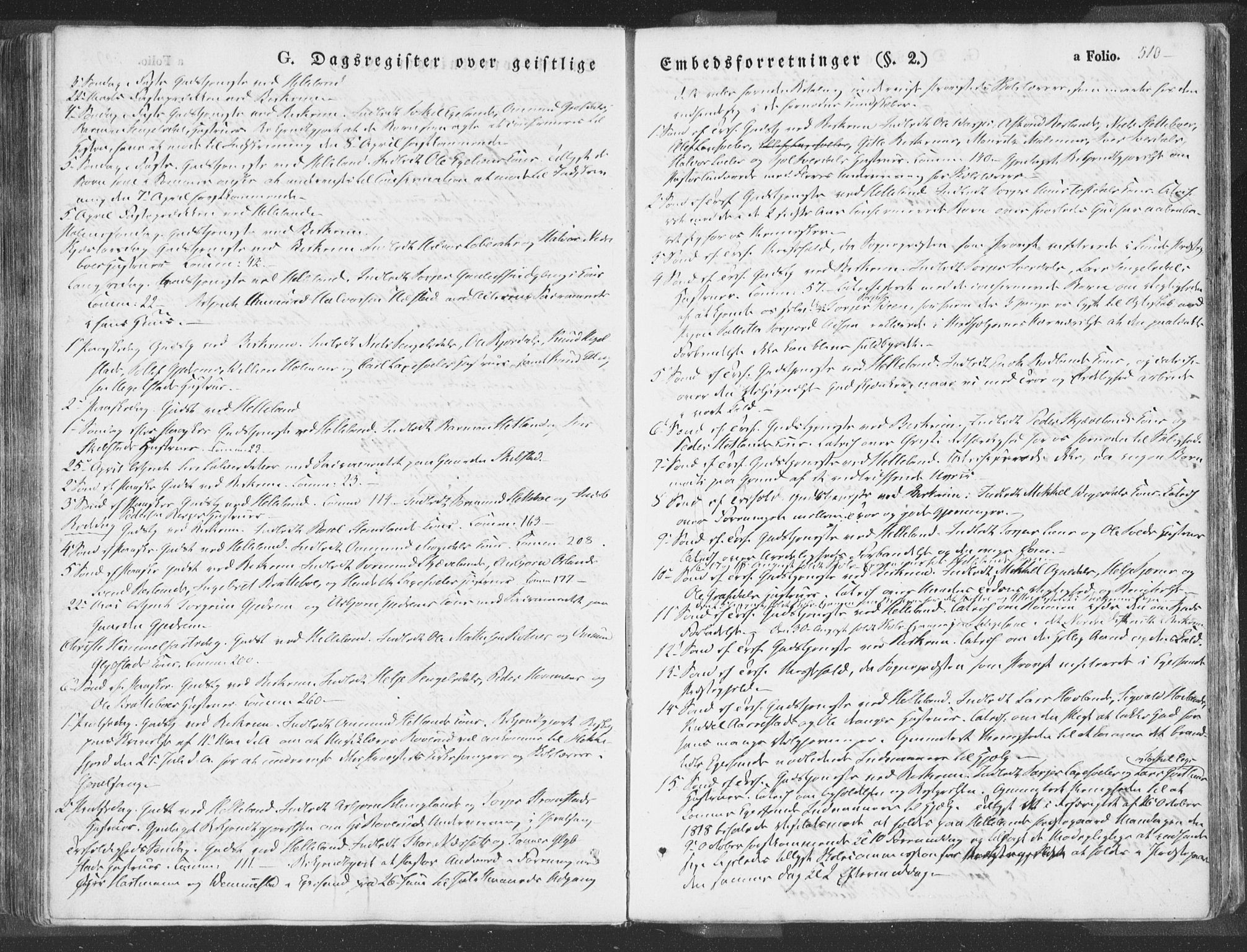Helleland sokneprestkontor, SAST/A-101810: Parish register (official) no. A 6.2, 1834-1863, p. 510