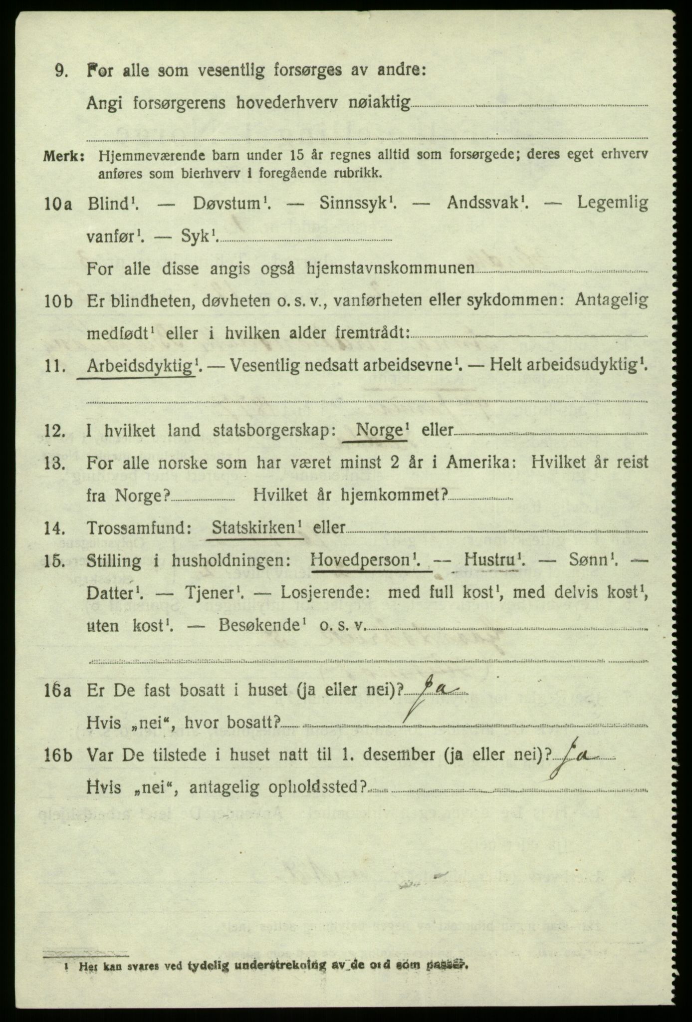 SAB, 1920 census for Herdla, 1920, p. 2858