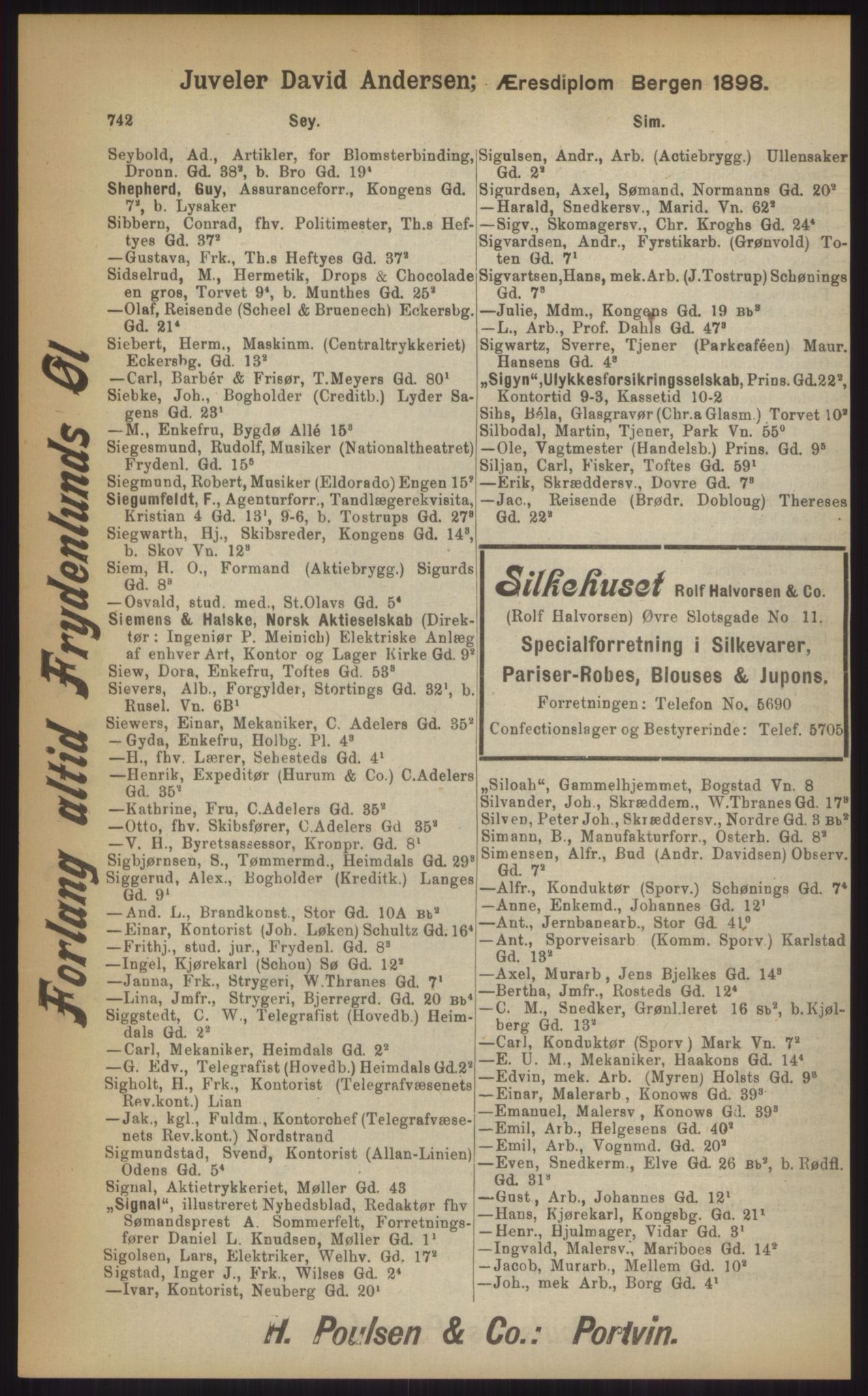 Kristiania/Oslo adressebok, PUBL/-, 1903, p. 742