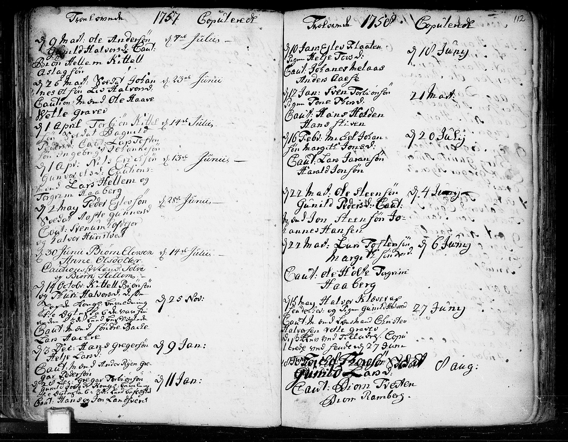 Heddal kirkebøker, SAKO/A-268/F/Fa/L0003: Parish register (official) no. I 3, 1723-1783, p. 112
