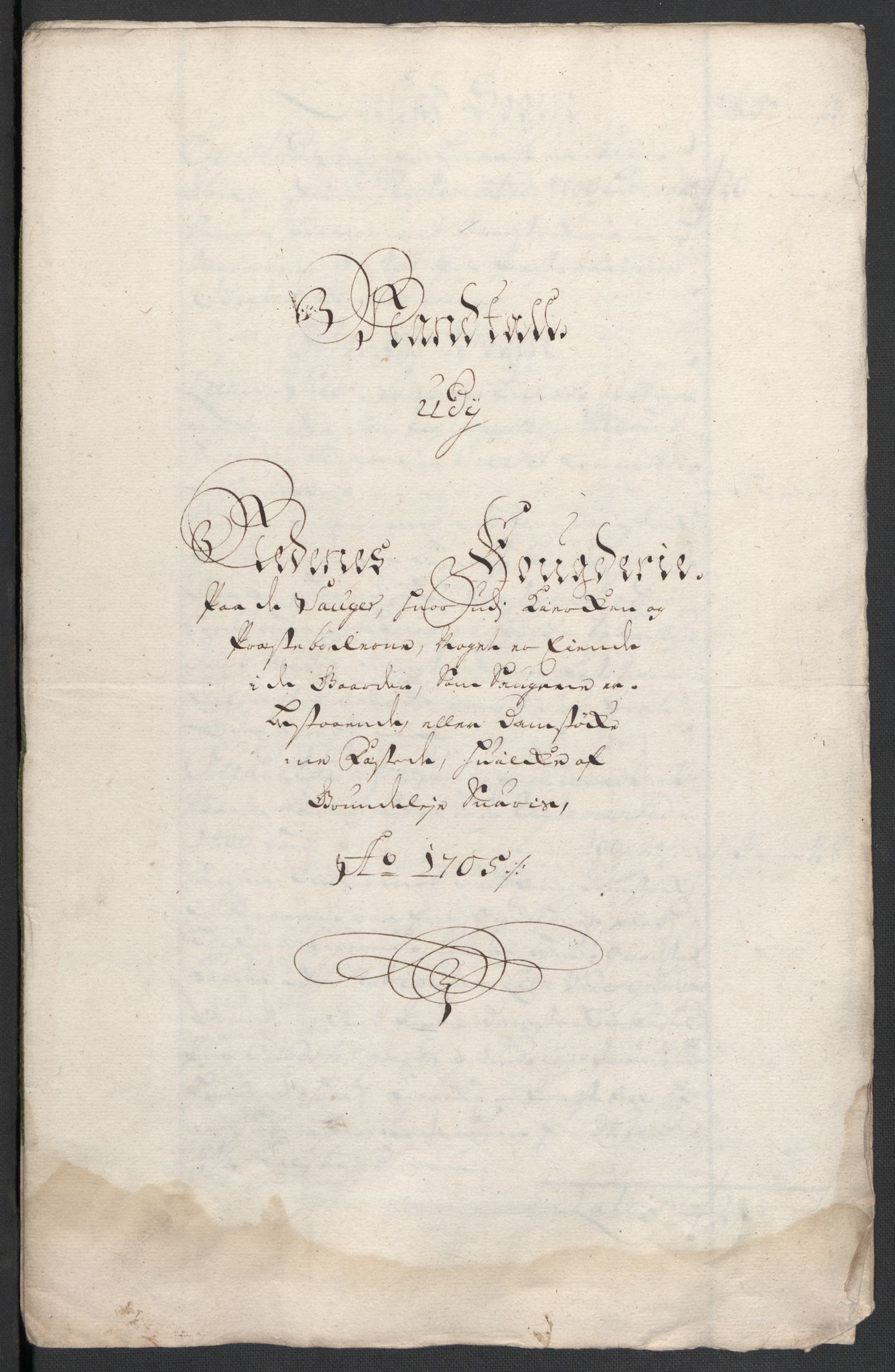 Rentekammeret inntil 1814, Reviderte regnskaper, Fogderegnskap, RA/EA-4092/R39/L2317: Fogderegnskap Nedenes, 1704-1705, p. 446