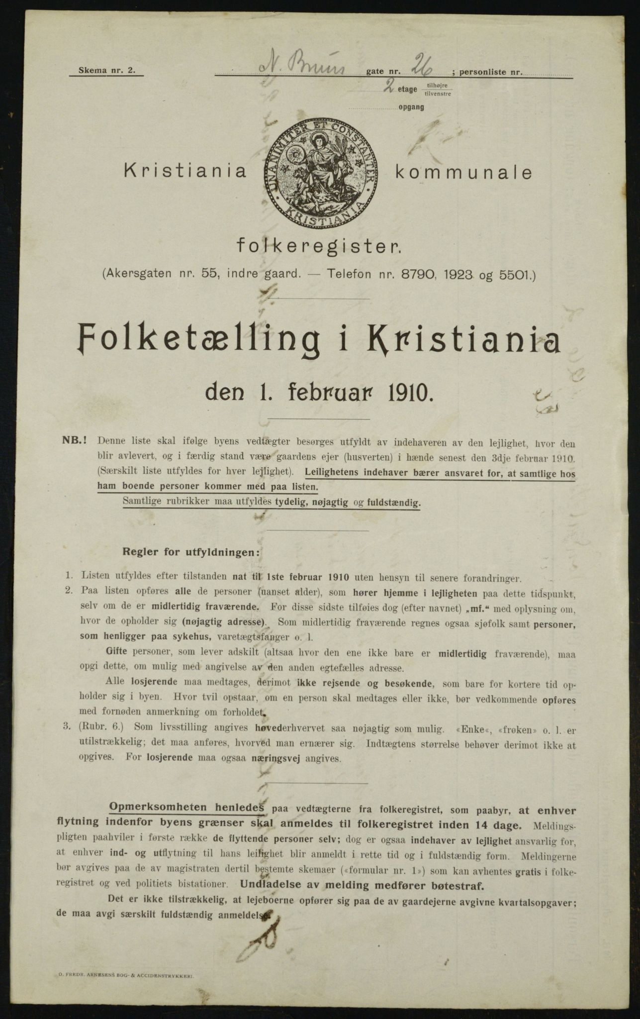 OBA, Municipal Census 1910 for Kristiania, 1910, p. 69976