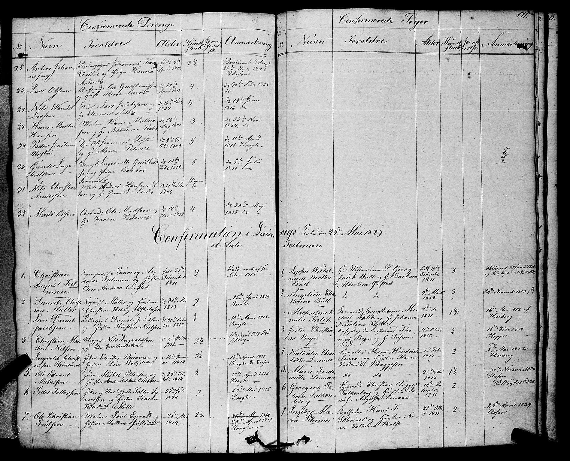 Larvik kirkebøker, SAKO/A-352/F/Fa/L0002: Parish register (official) no. I 2, 1825-1847, p. 171
