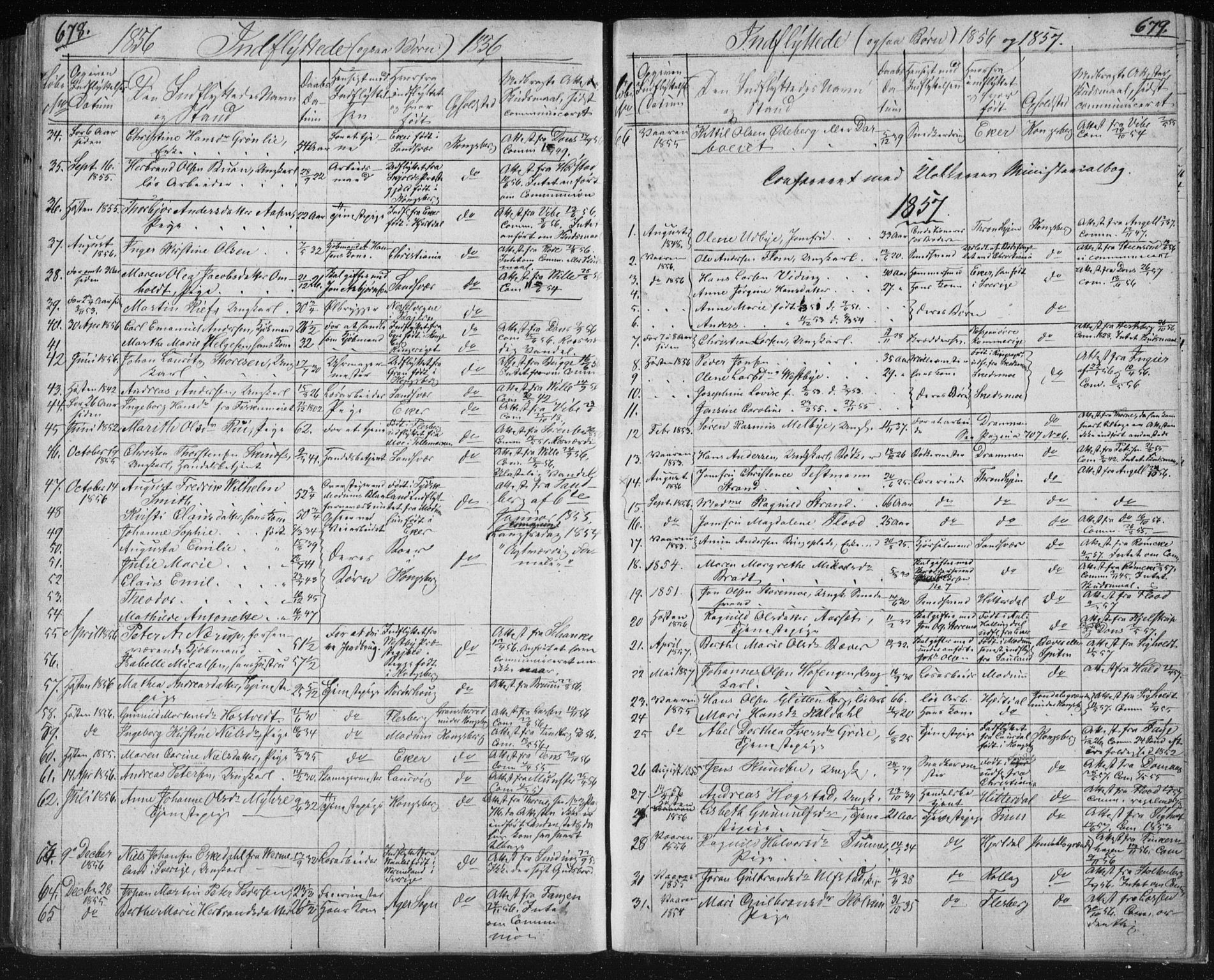 Kongsberg kirkebøker, SAKO/A-22/F/Fa/L0009: Parish register (official) no. I 9, 1839-1858, p. 678-679