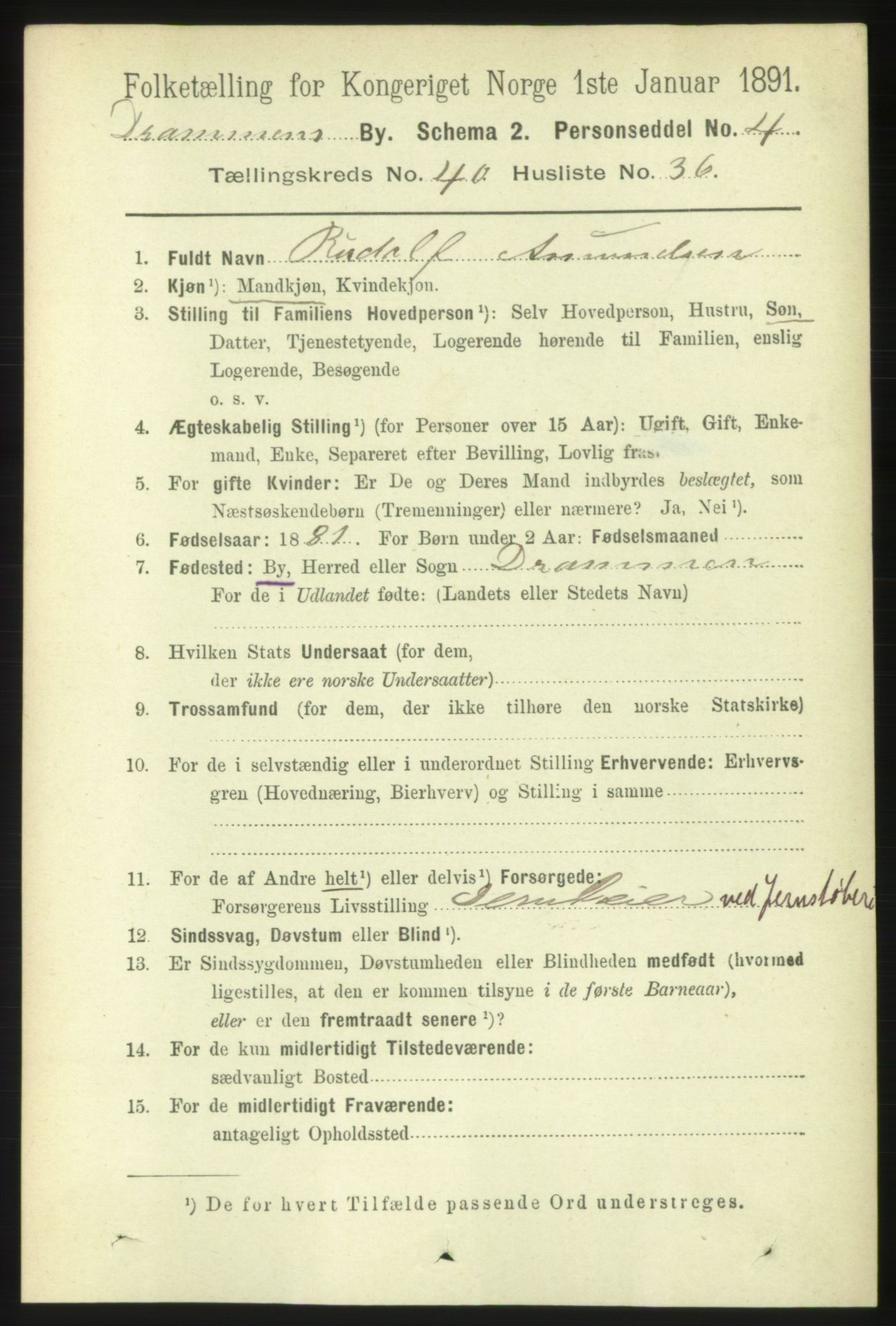 RA, 1891 census for 0602 Drammen, 1891, p. 24144