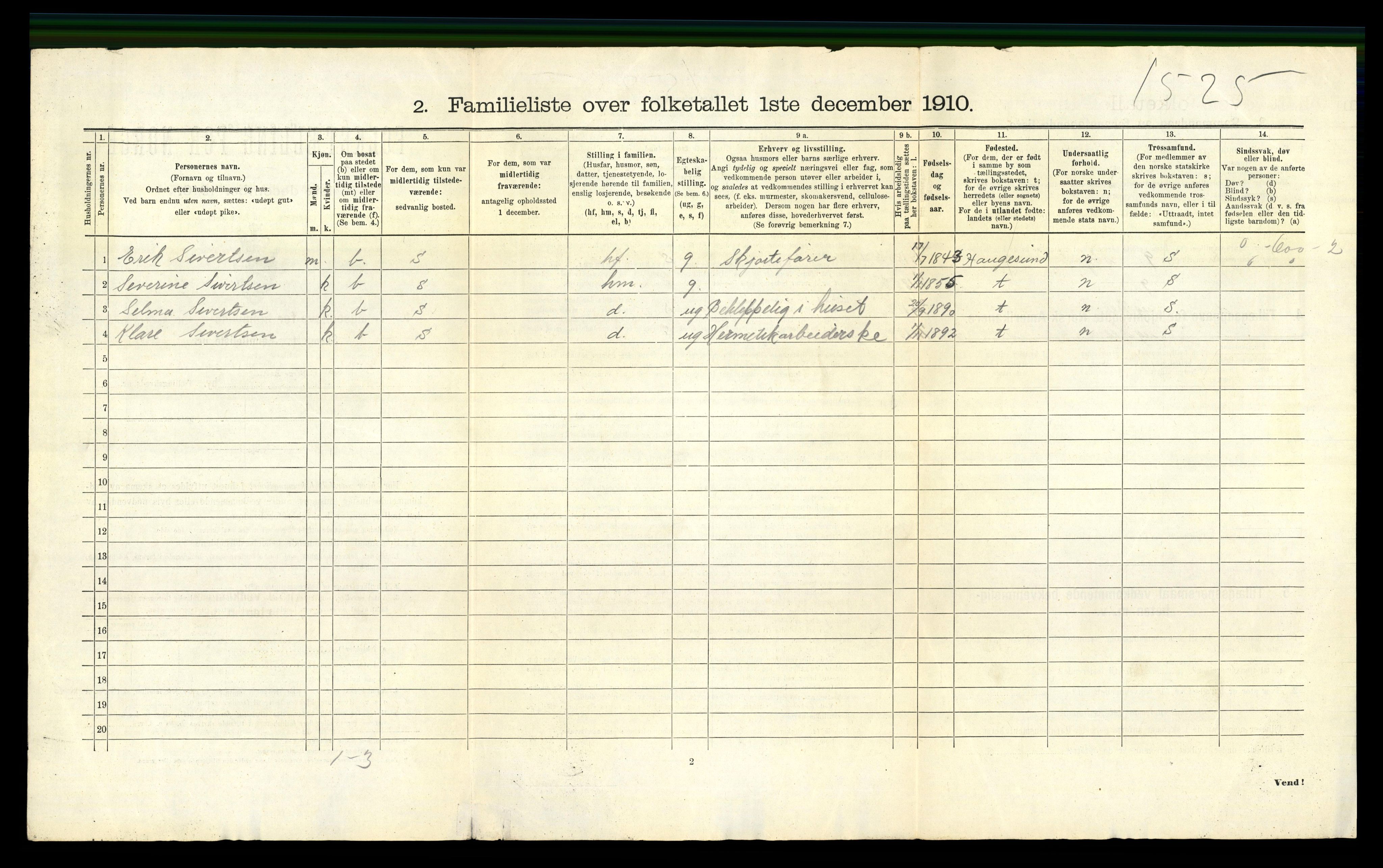 RA, 1910 census for Stavanger, 1910, p. 22977