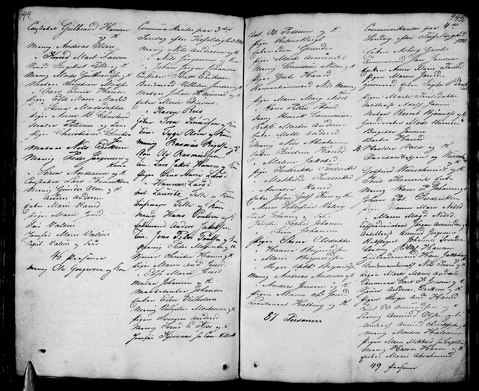 Stavern kirkebøker, AV/SAKO-A-318/F/Fa/L0004: Parish register (official) no. 4, 1809-1816, p. 444-445