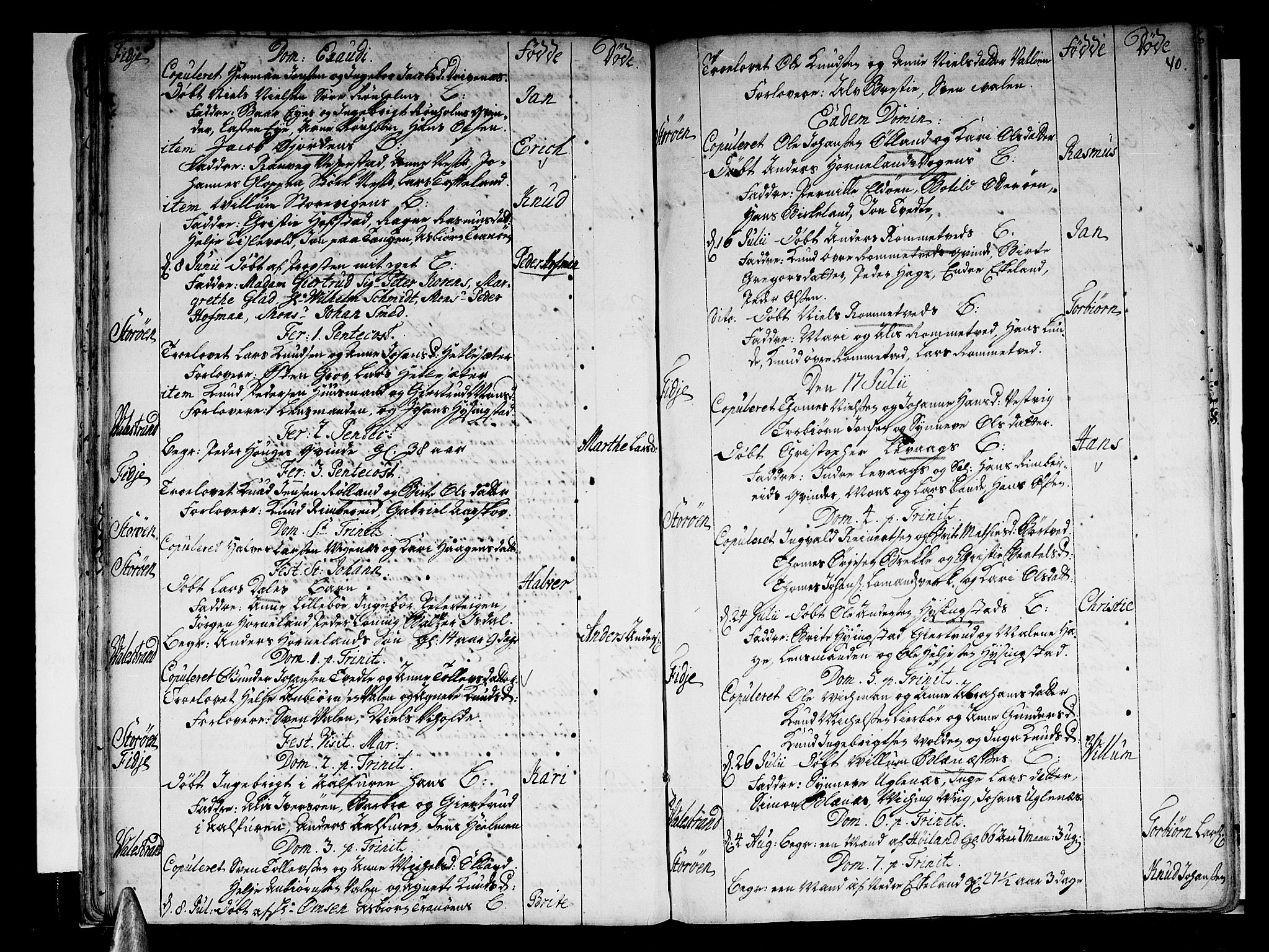 Stord sokneprestembete, AV/SAB-A-78201/H/Haa: Parish register (official) no. A 1, 1725-1744, p. 40