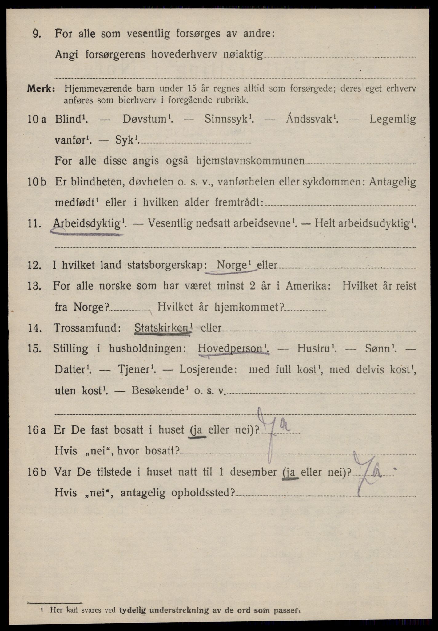 SAT, 1920 census for Kristiansund, 1920, p. 14902