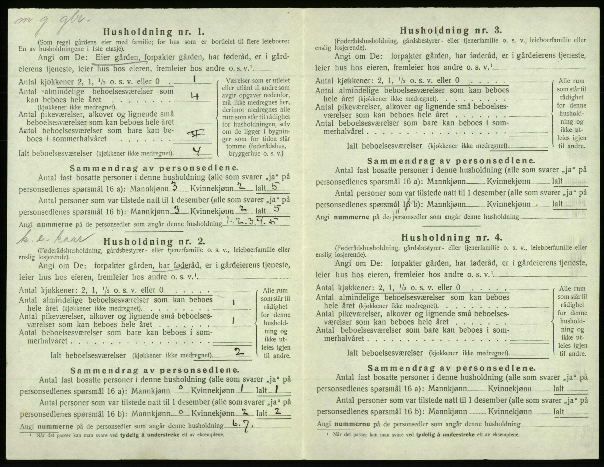 SAB, 1920 census for Os, 1920, p. 701