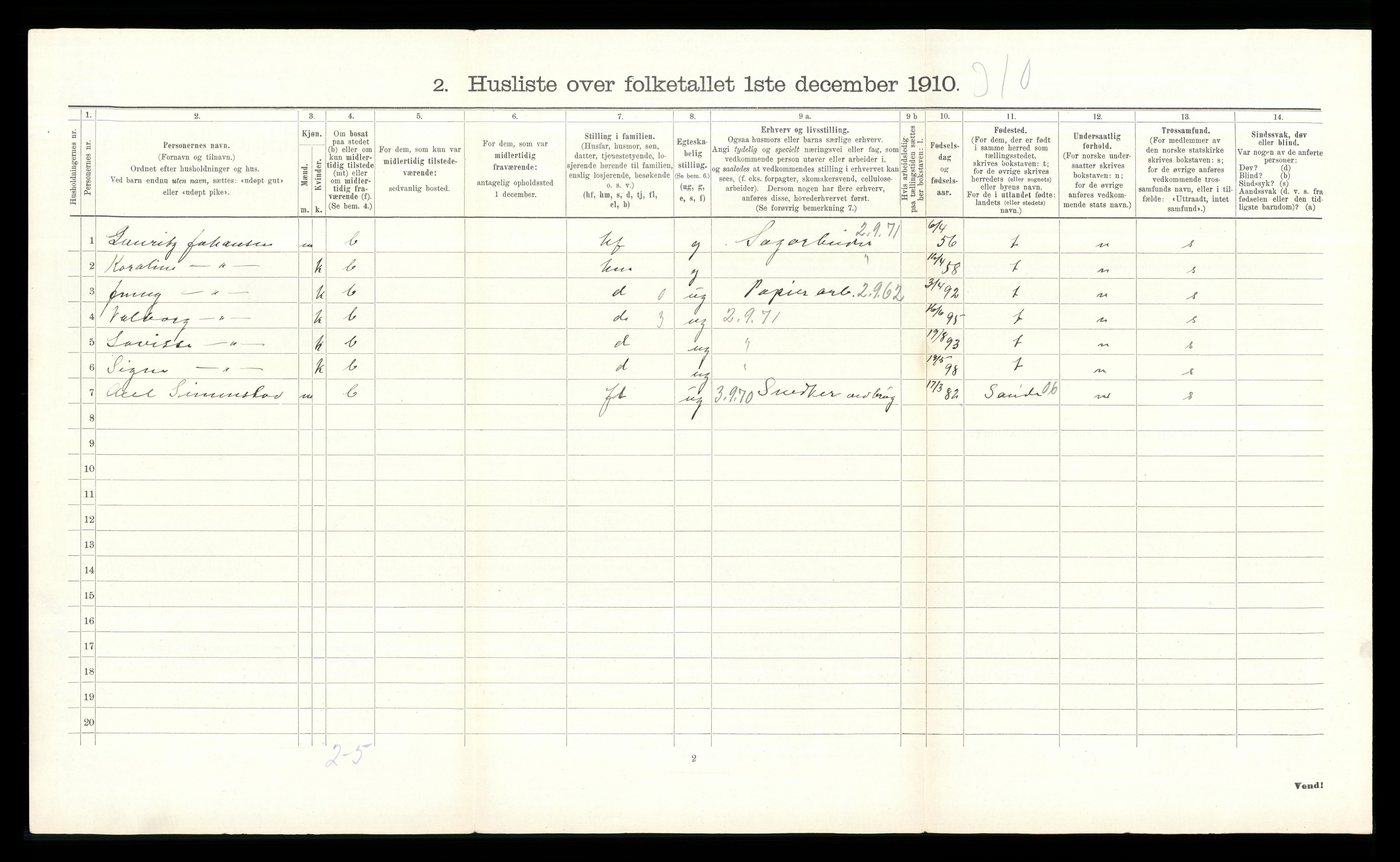 RA, 1910 census for Nedre Eiker, 1910, p. 202