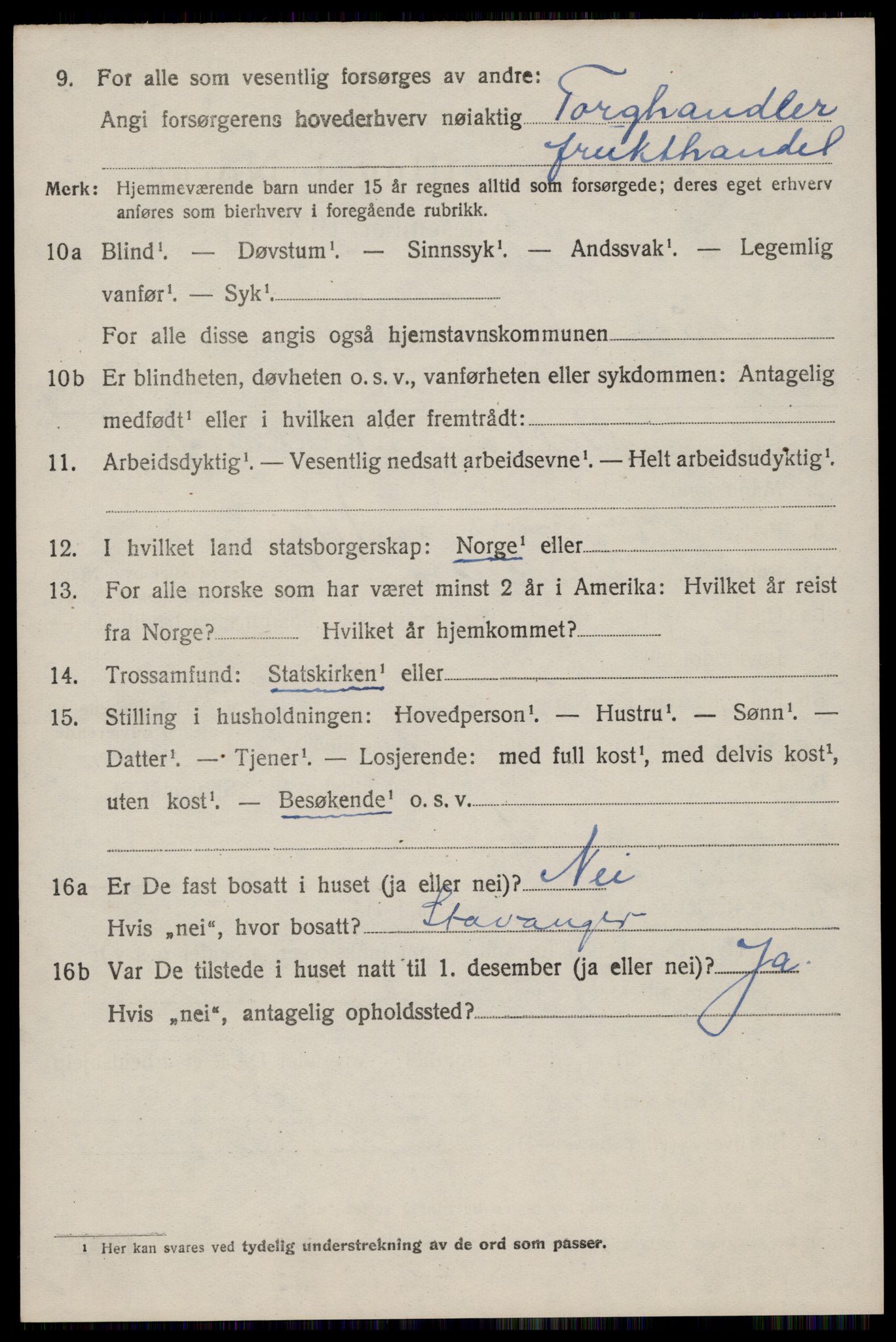 SAST, 1920 census for Håland, 1920, p. 2628