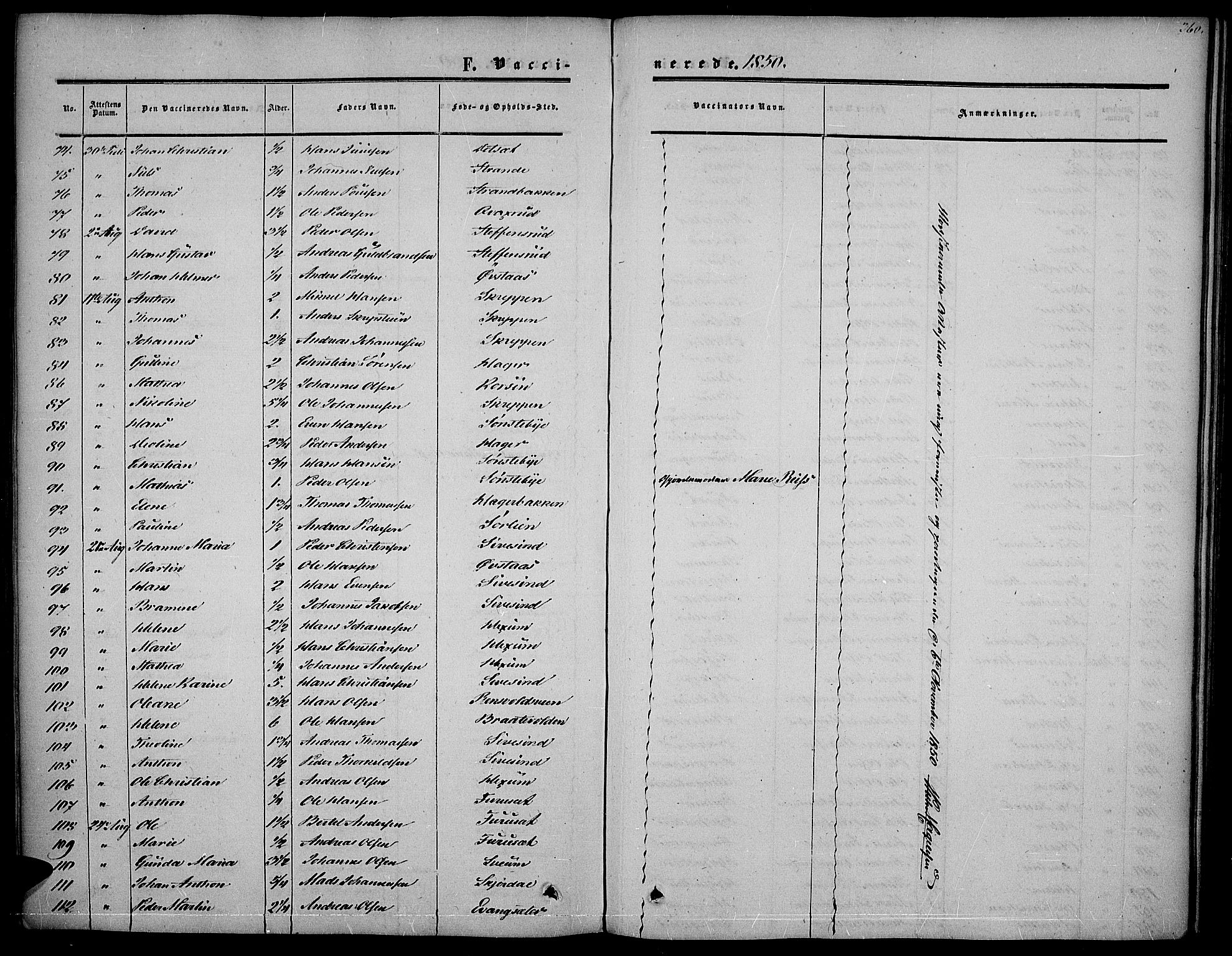 Vestre Toten prestekontor, AV/SAH-PREST-108/H/Ha/Haa/L0005: Parish register (official) no. 5, 1850-1855, p. 360