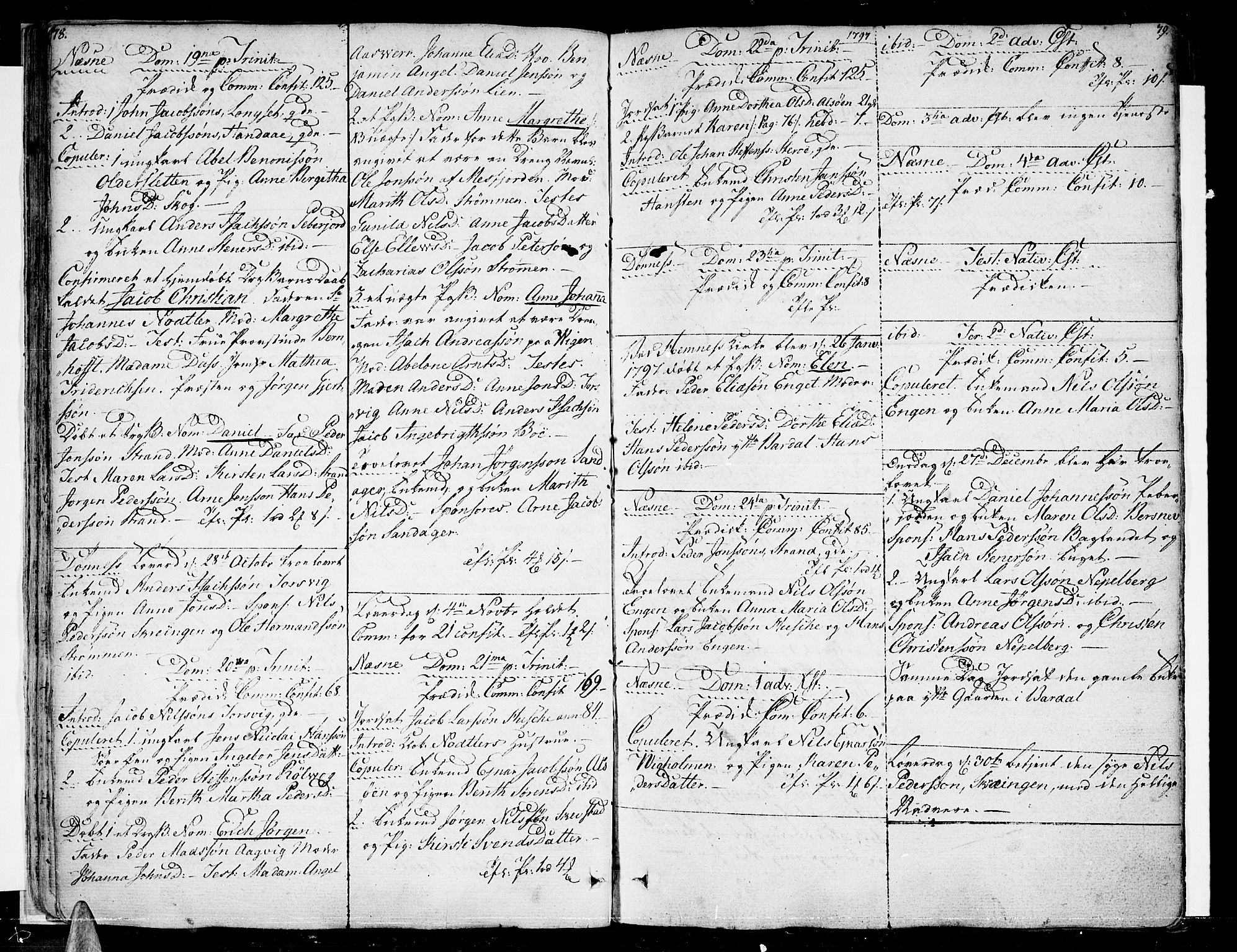 Ministerialprotokoller, klokkerbøker og fødselsregistre - Nordland, SAT/A-1459/838/L0545: Parish register (official) no. 838A04, 1791-1820, p. 78-79