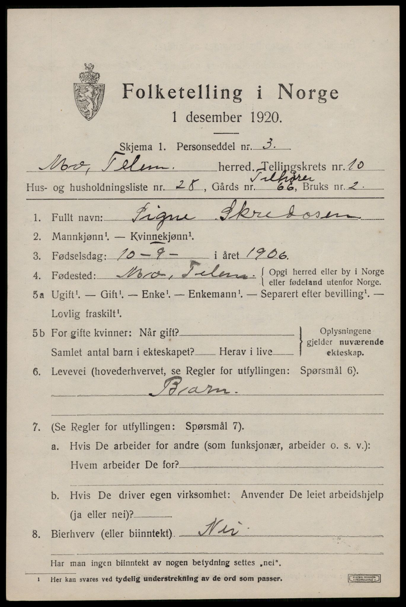 SAKO, 1920 census for Mo, 1920, p. 4074