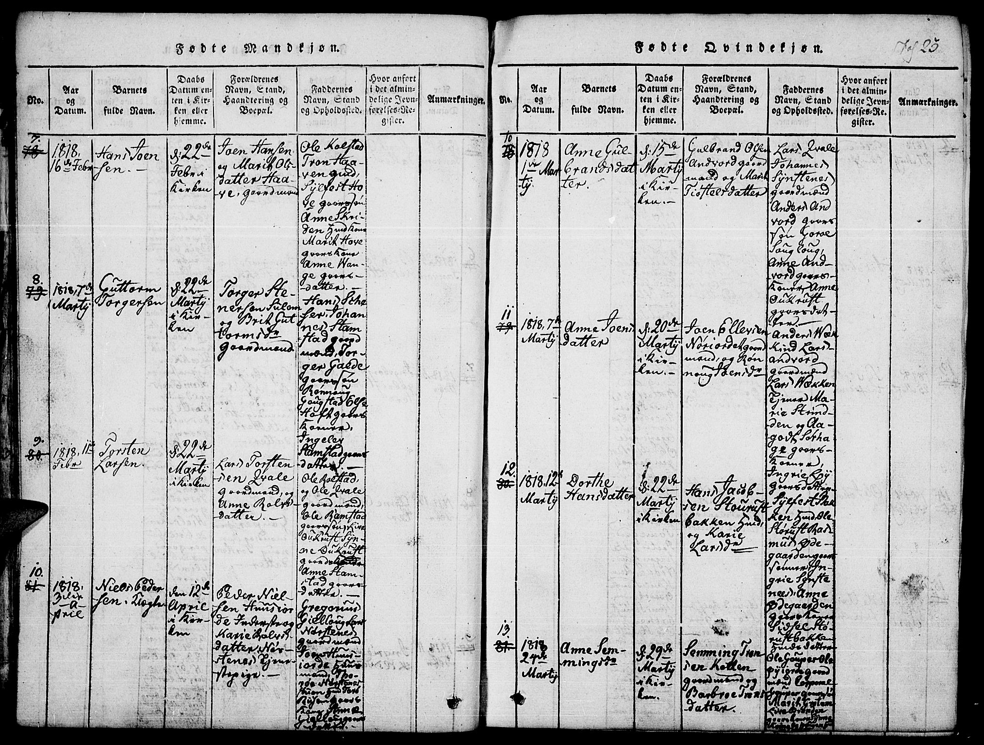 Lom prestekontor, SAH/PREST-070/L/L0001: Parish register (copy) no. 1, 1815-1836, p. 23