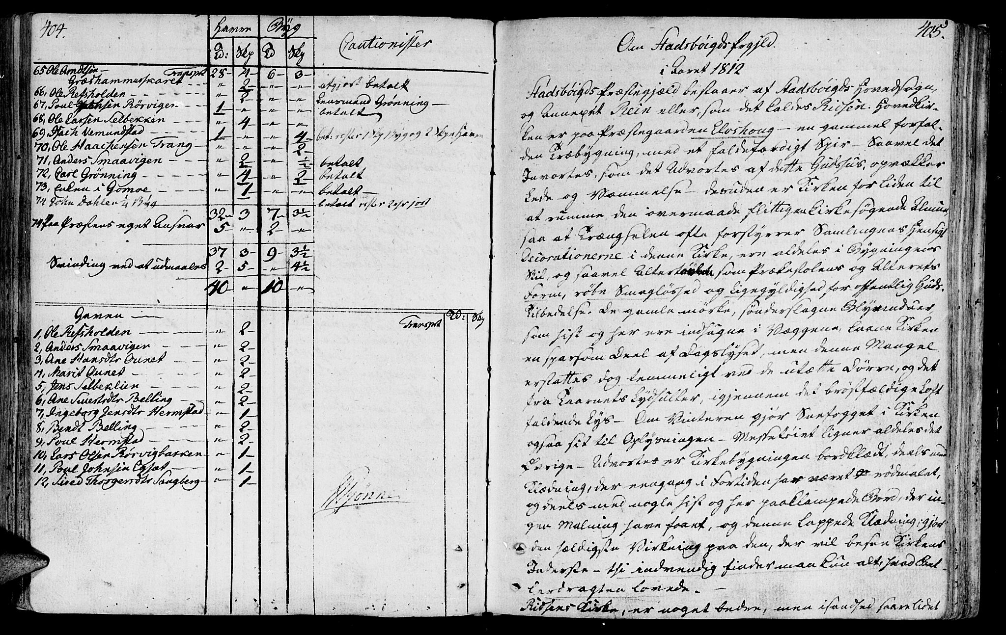 Ministerialprotokoller, klokkerbøker og fødselsregistre - Sør-Trøndelag, SAT/A-1456/646/L0606: Parish register (official) no. 646A04, 1791-1805, p. 404-405